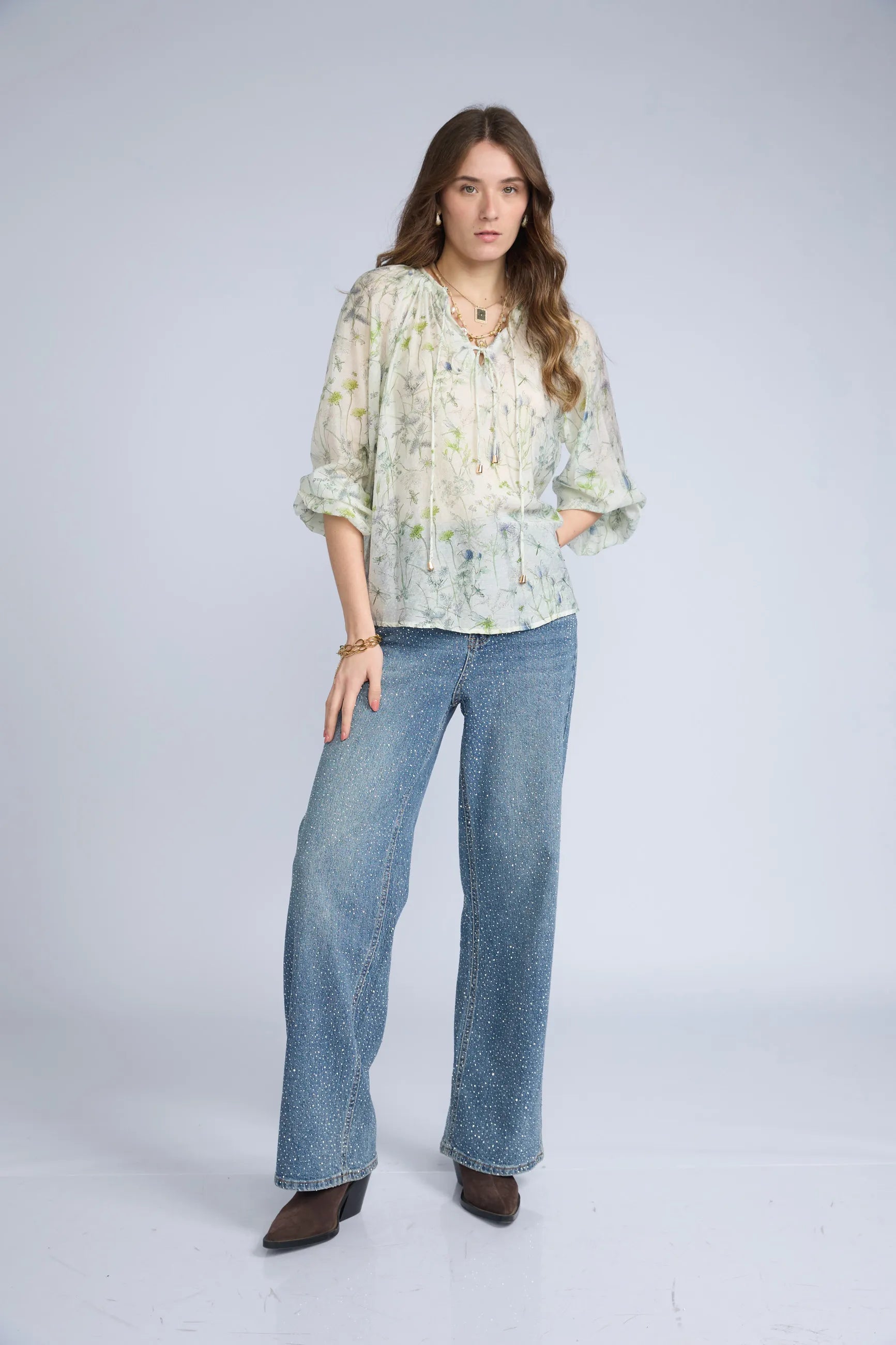 Blusa Flores ML