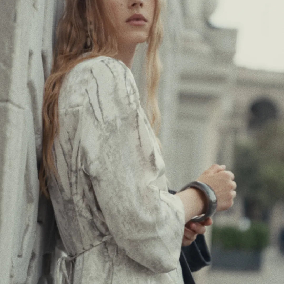 Blusa Manchas Pliegues