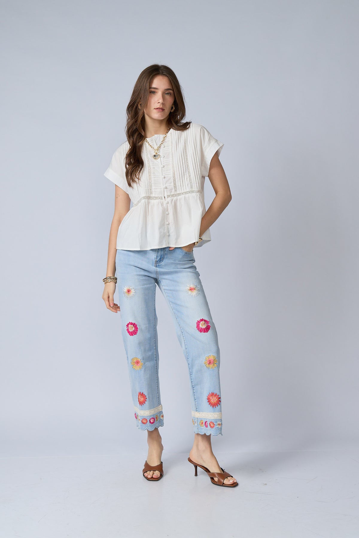 Blusa Pechera Calada