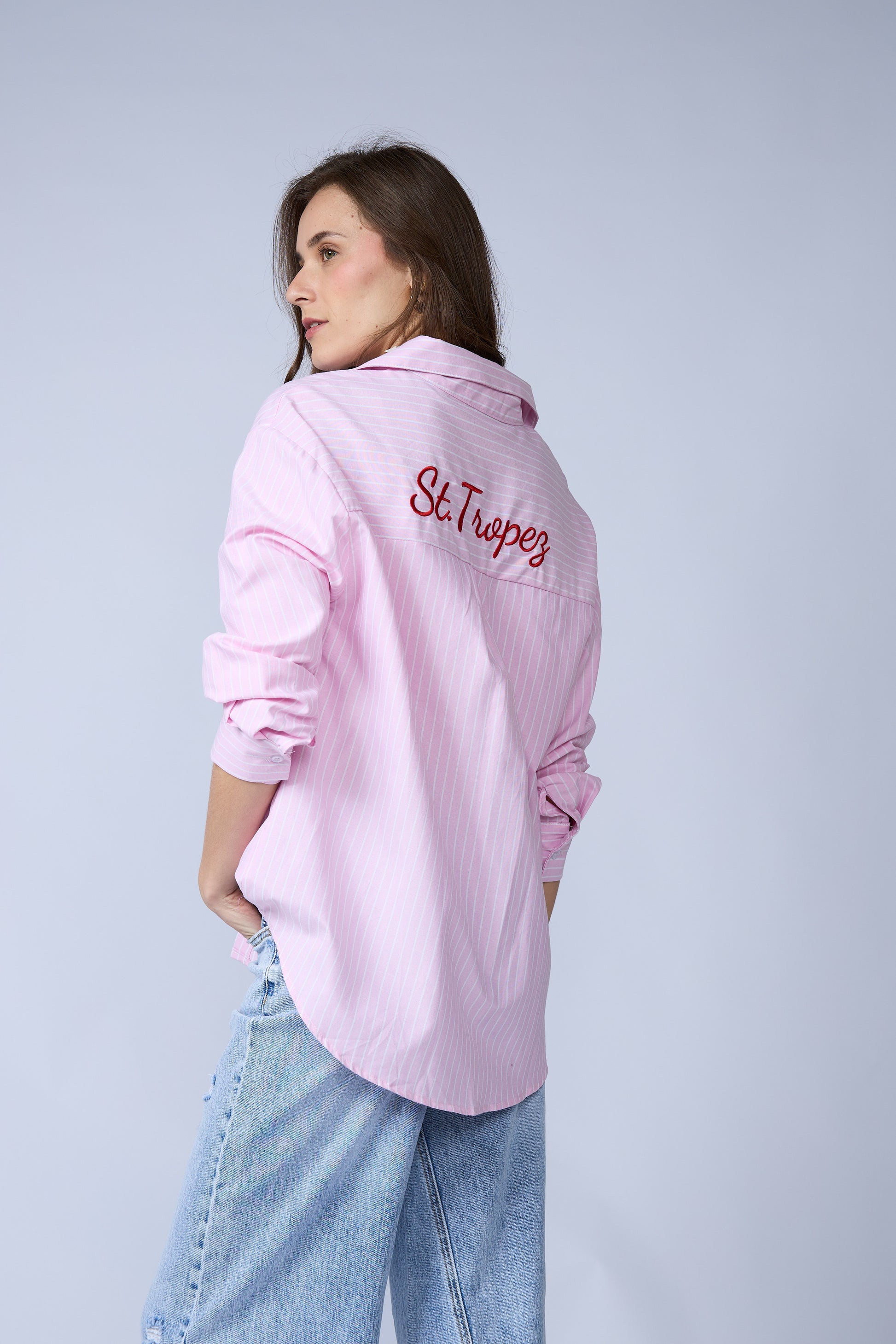 Blusa Rayas Bordado