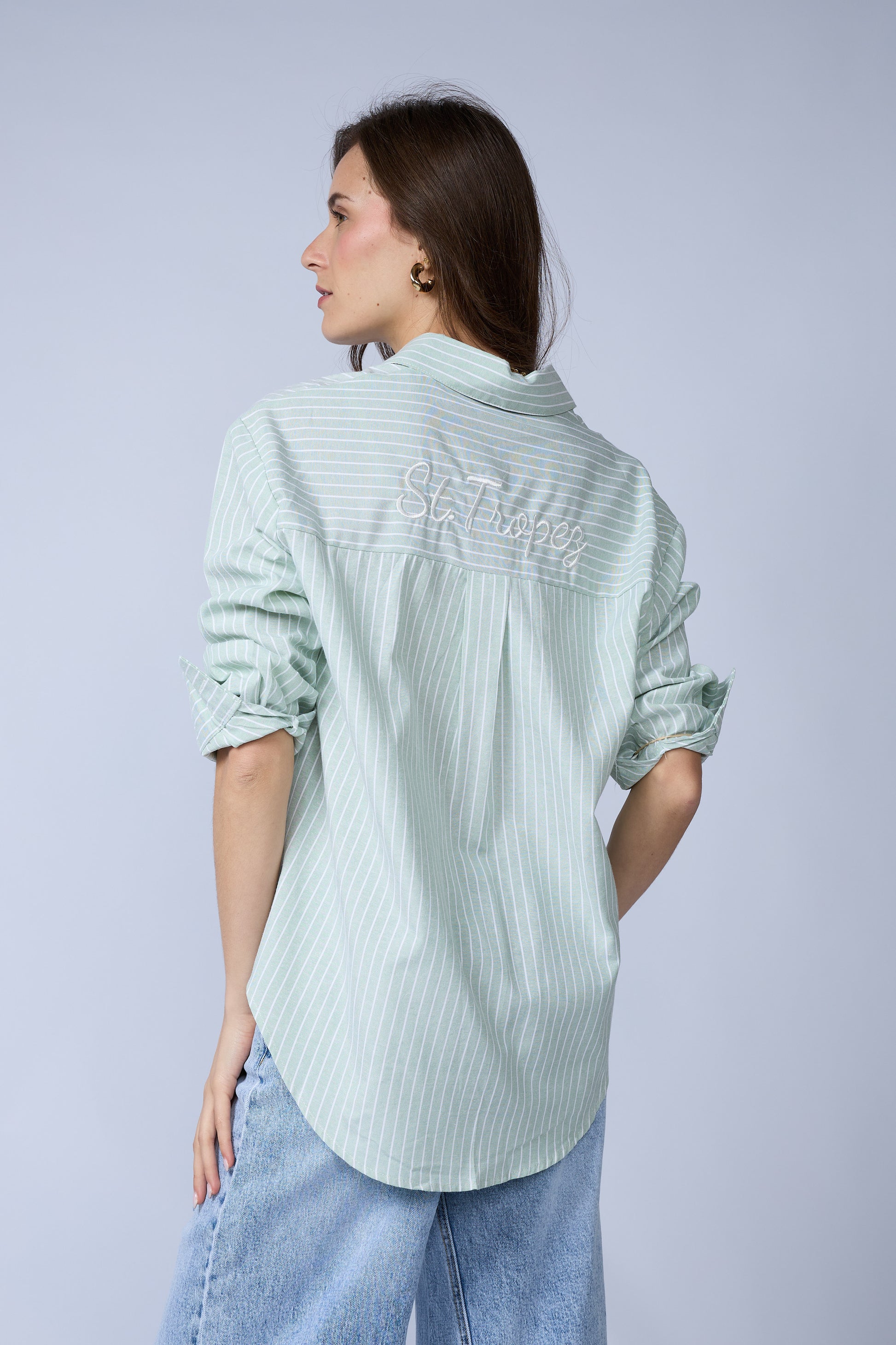 Blusa Rayas Bordado