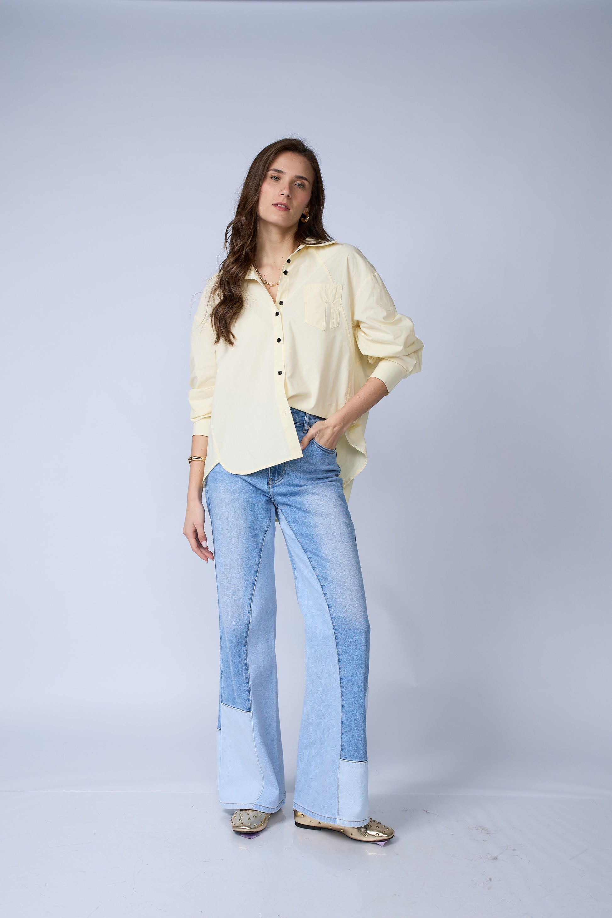 Blusa Rayas Bordado
