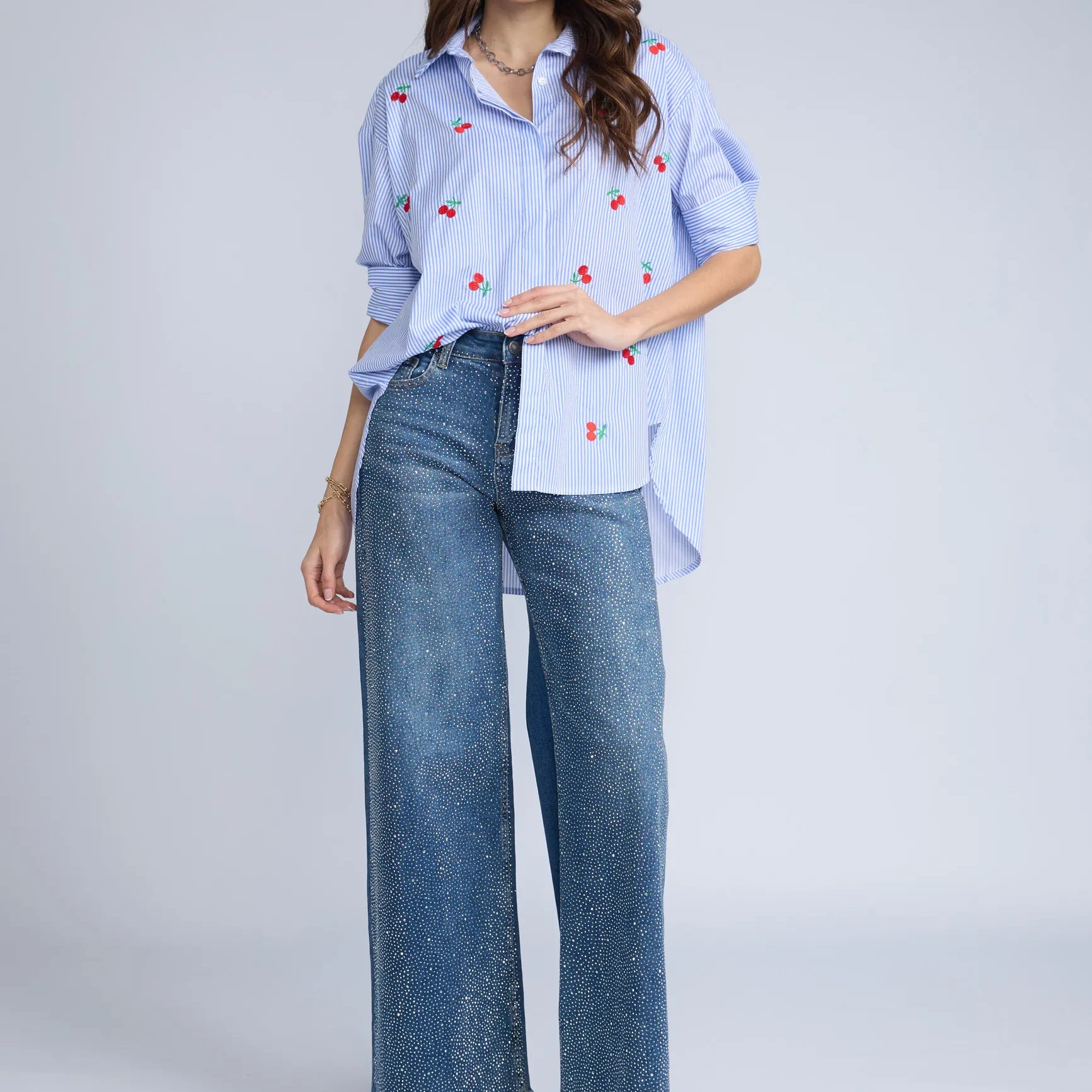 Blusa Rayas Cereza