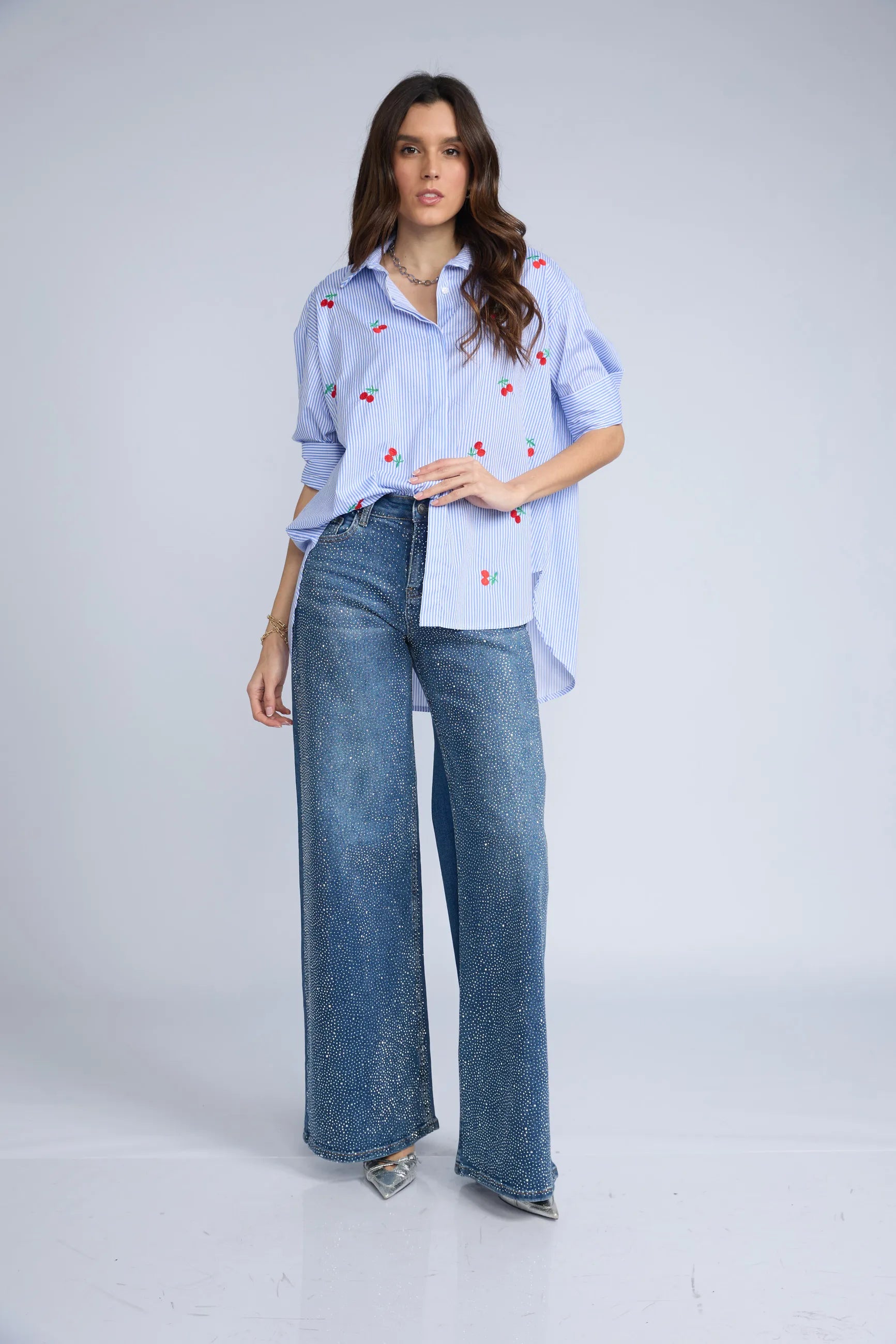 Blusa Rayas Cereza
