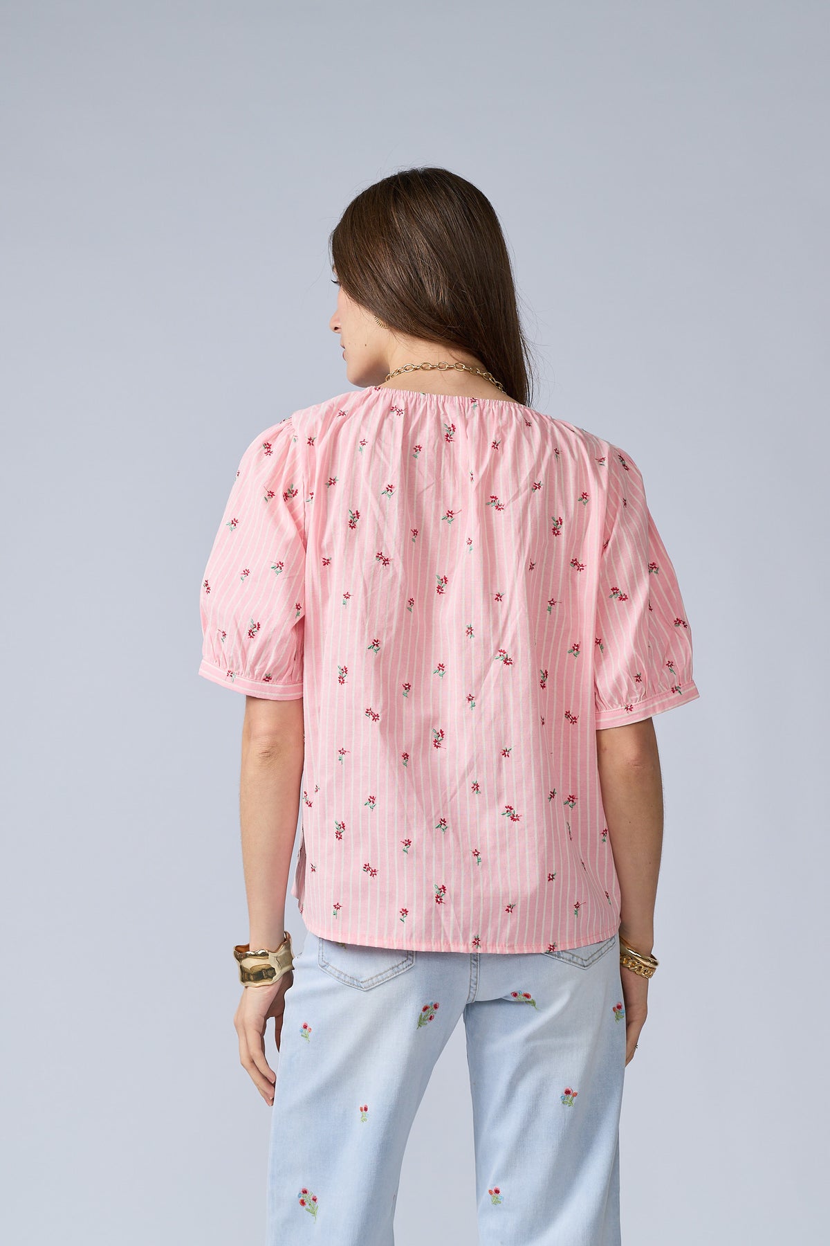 Blusa Rayas Flores