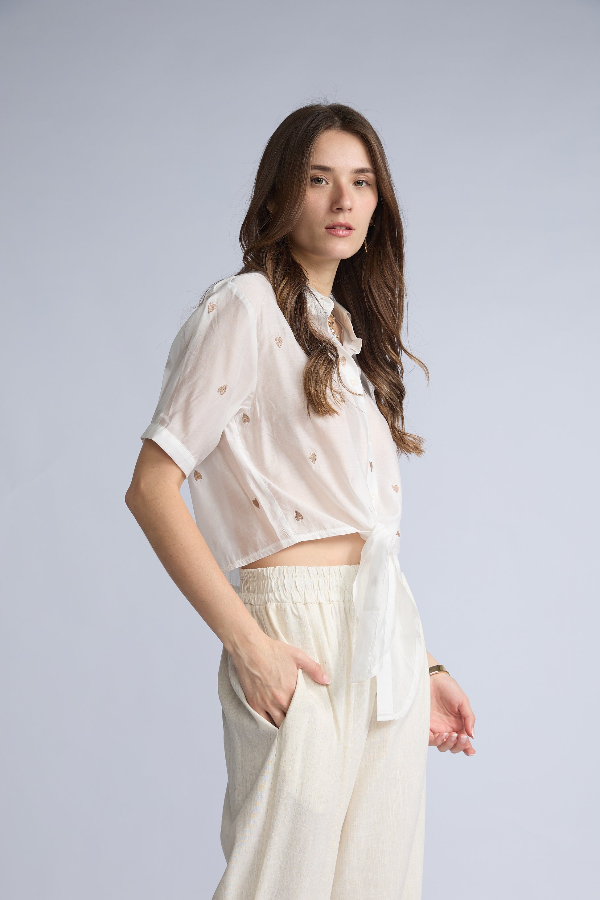 Blusa Transparente Corazones