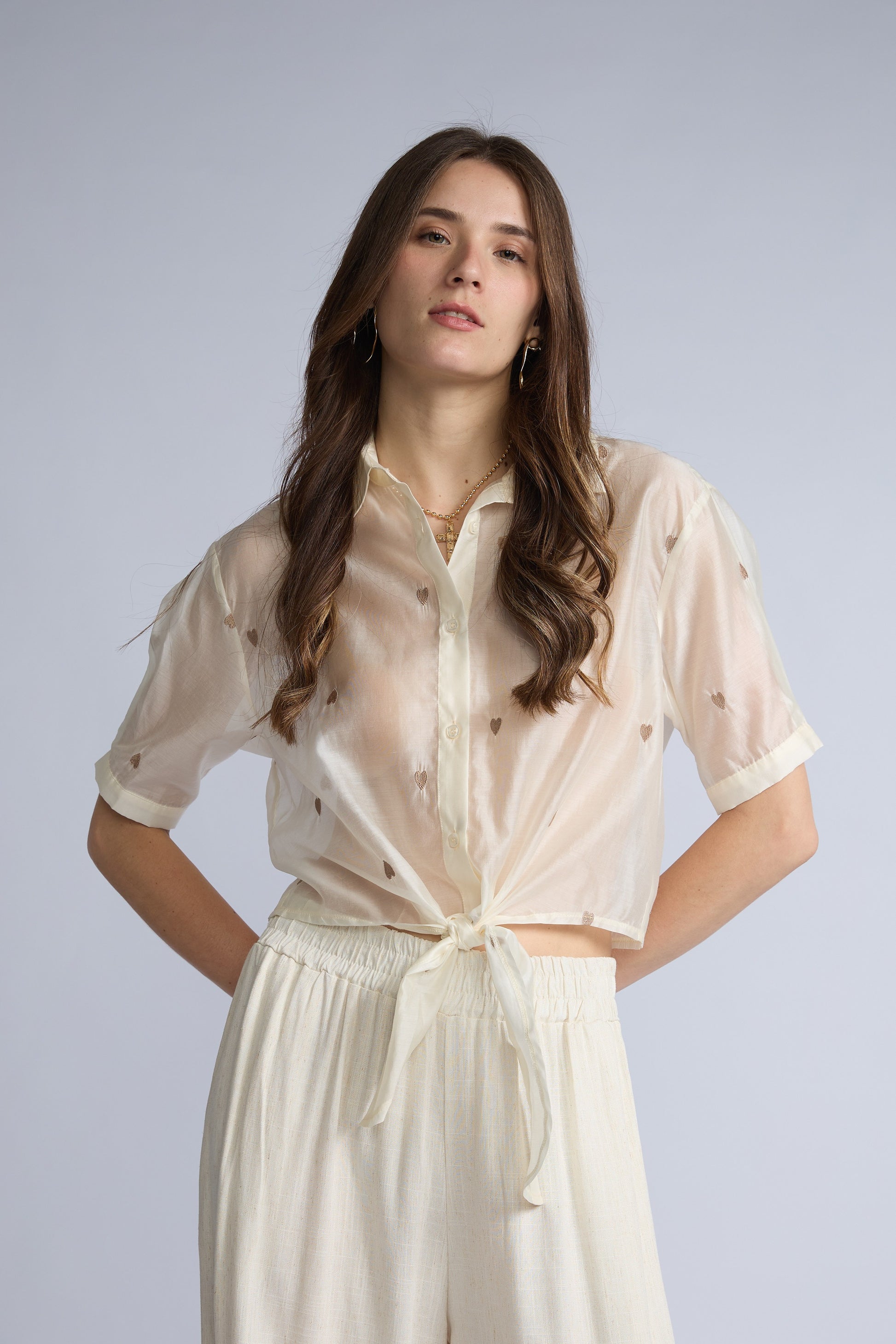 Blusa Transparente Corazones