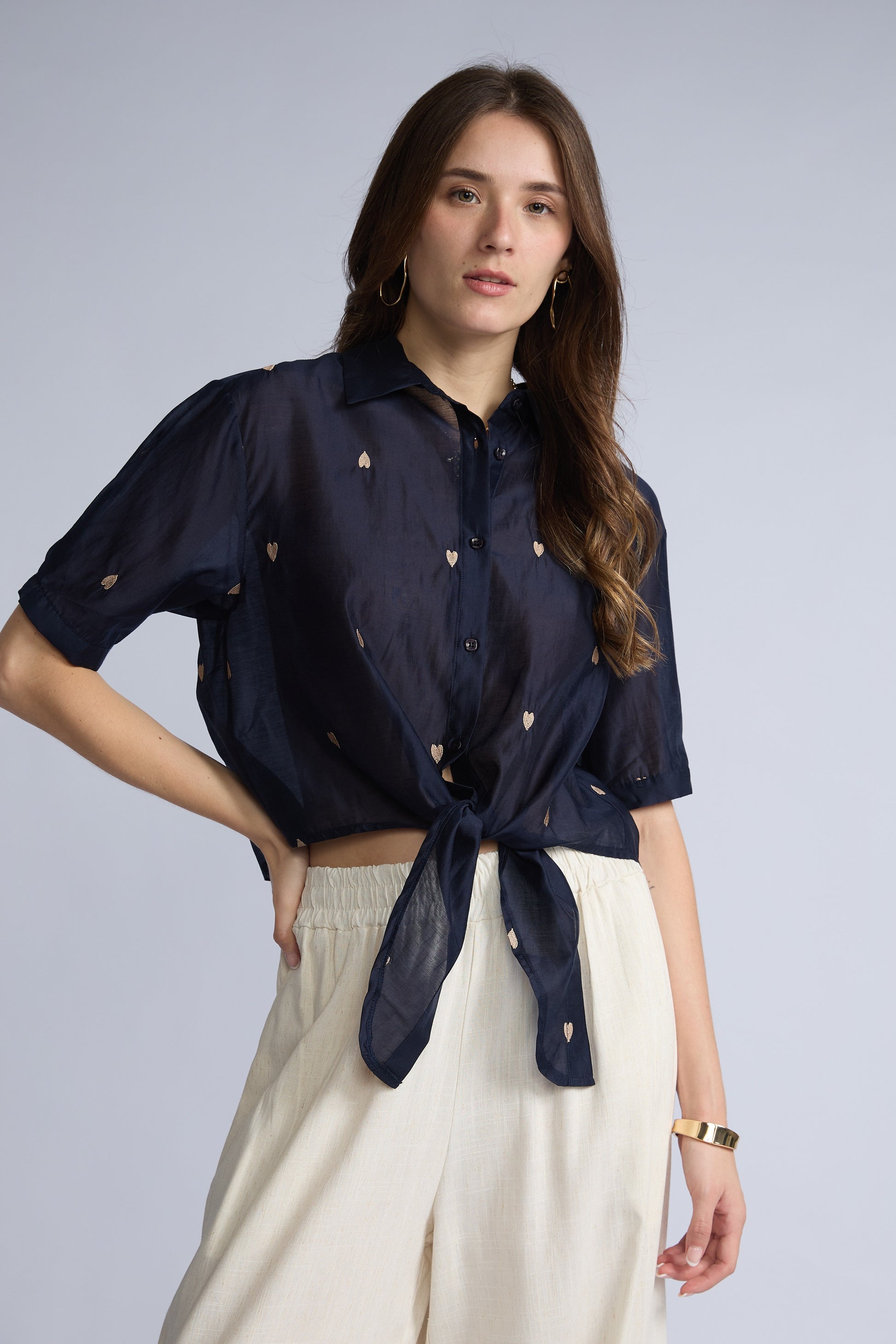 Blusa Transparente Corazones