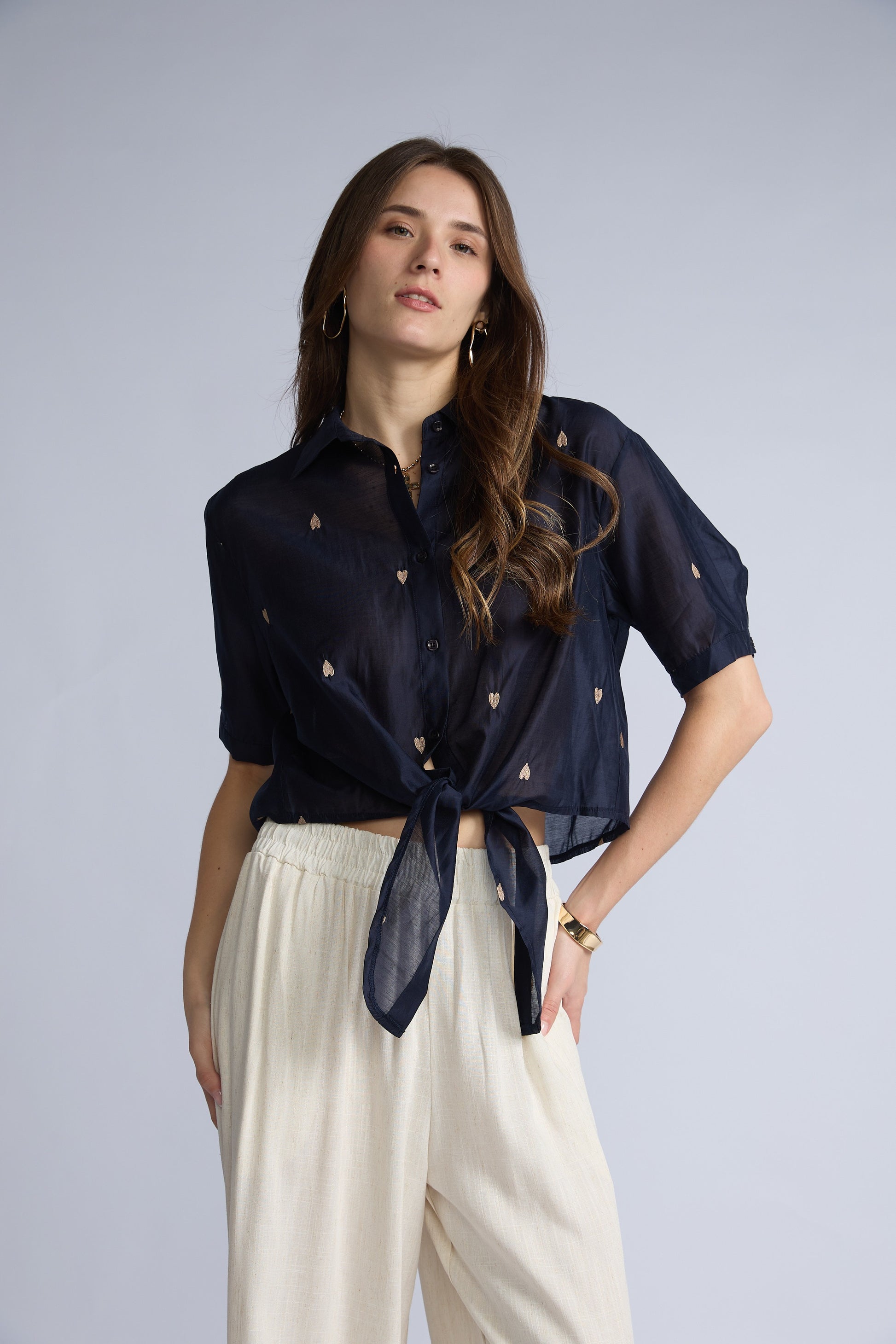 Blusa Transparente Corazones