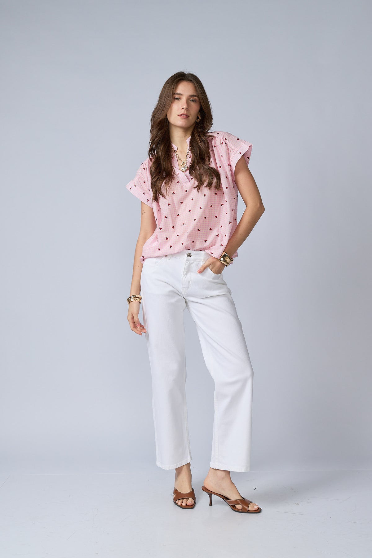 Blusa Vichy Cherries