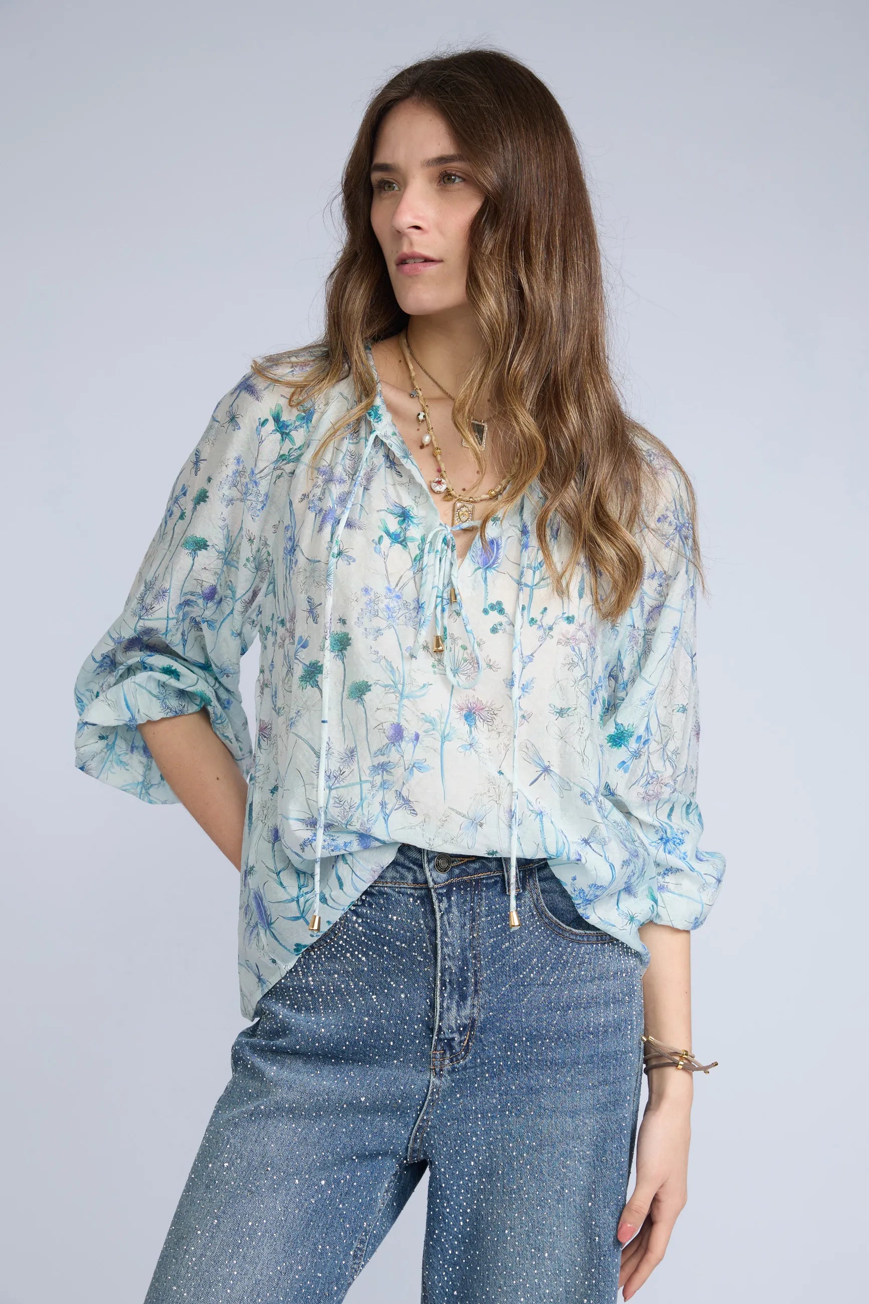 Blusa Flores ML