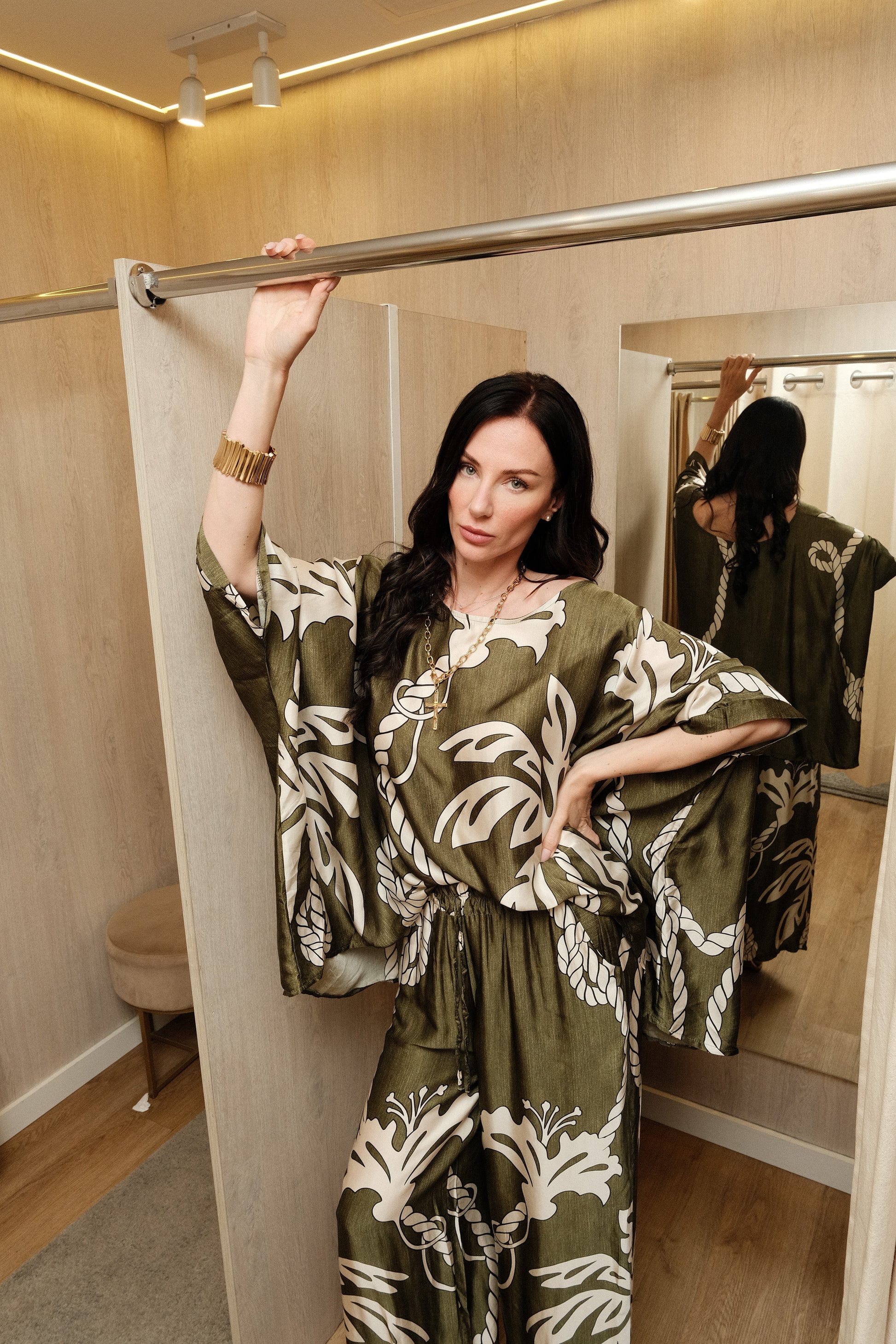 Blusa Estampada Palmeras