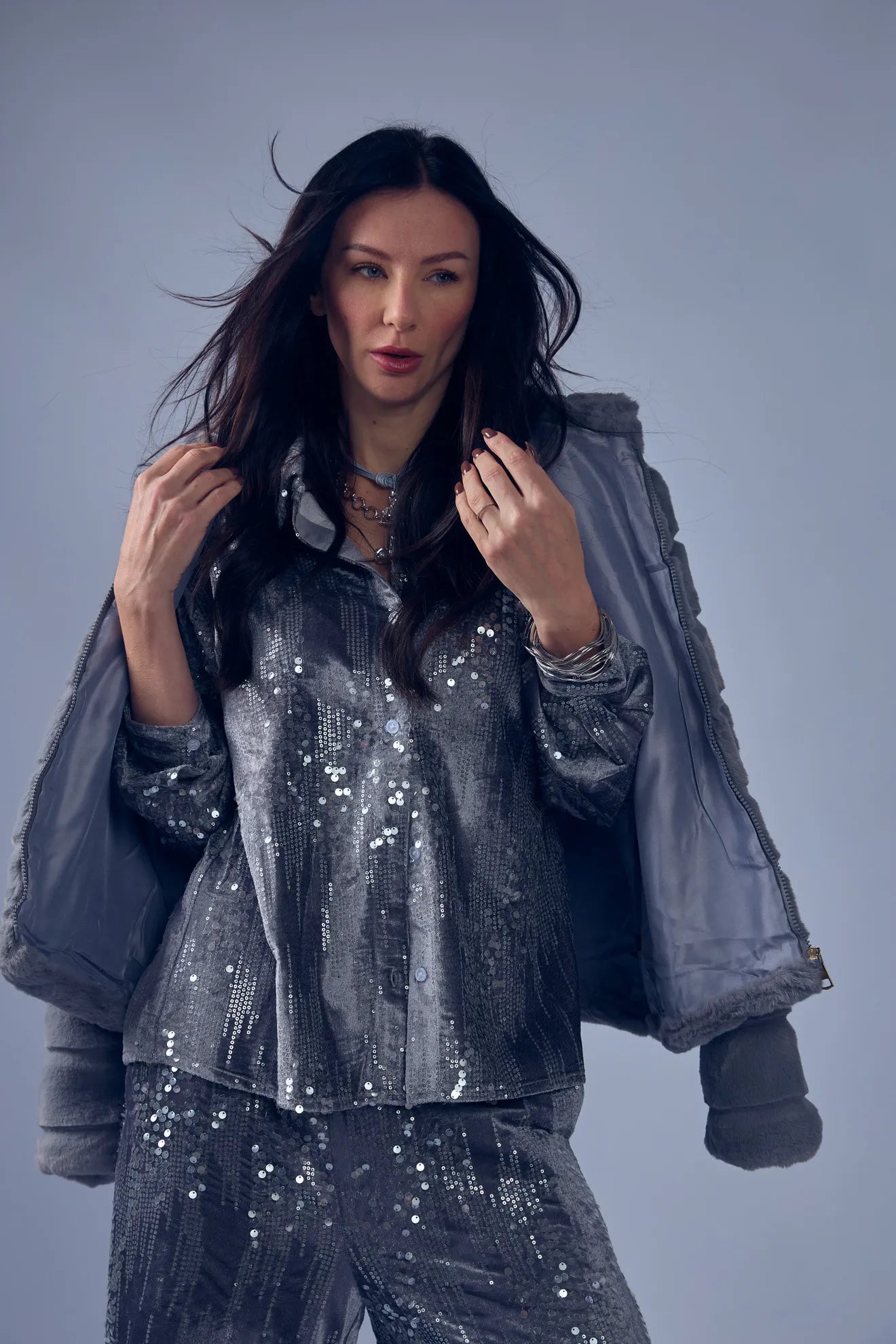 Blusa Terciopelo Lentejuelas