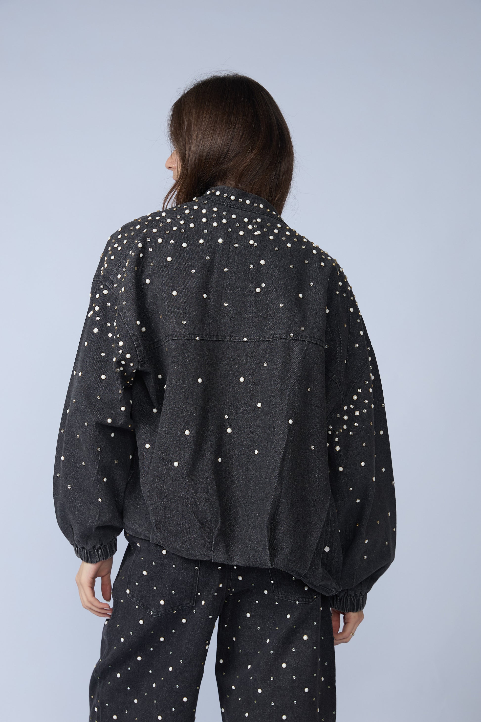 Bomber Denim Perlas