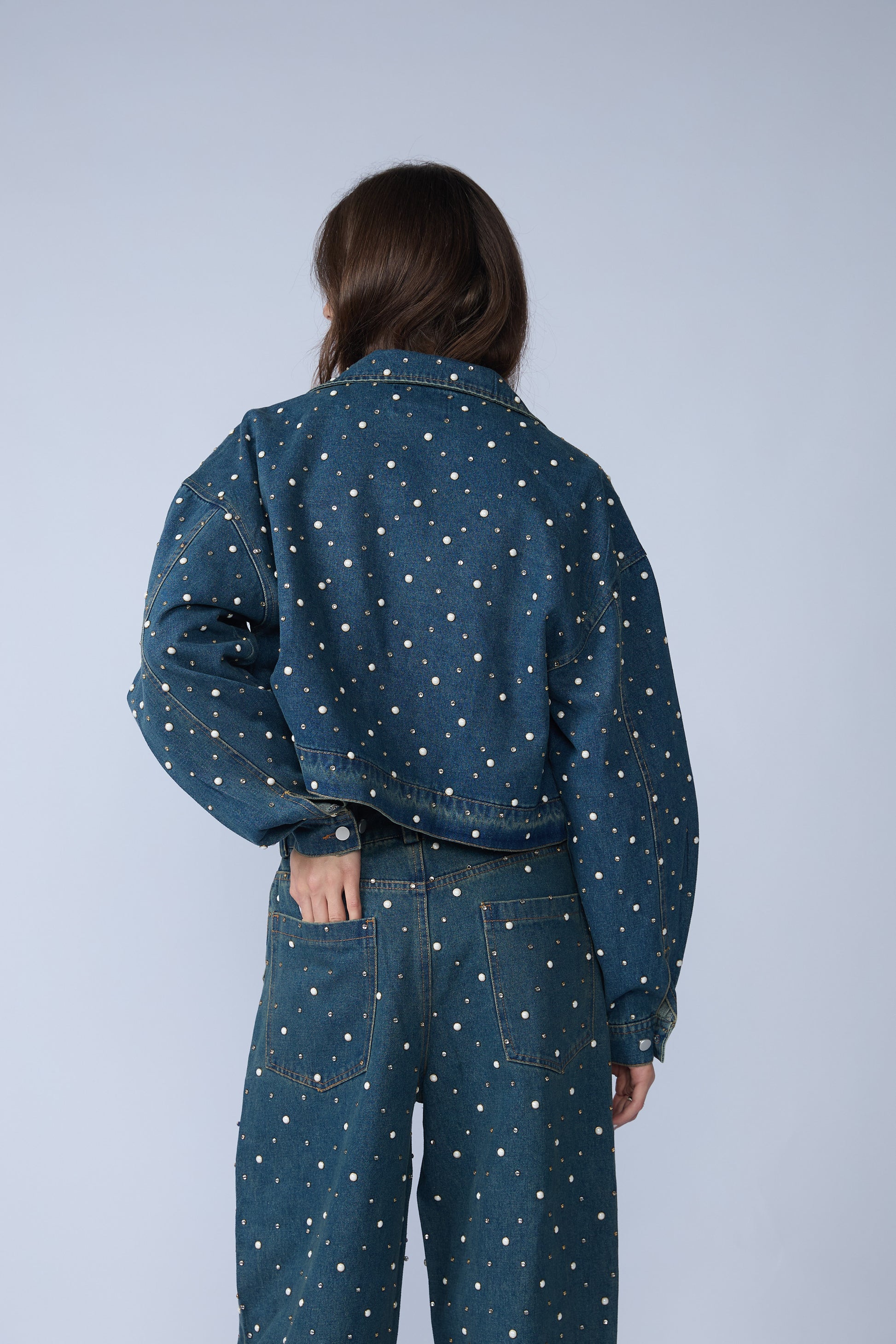 Bomber Denim Perlas