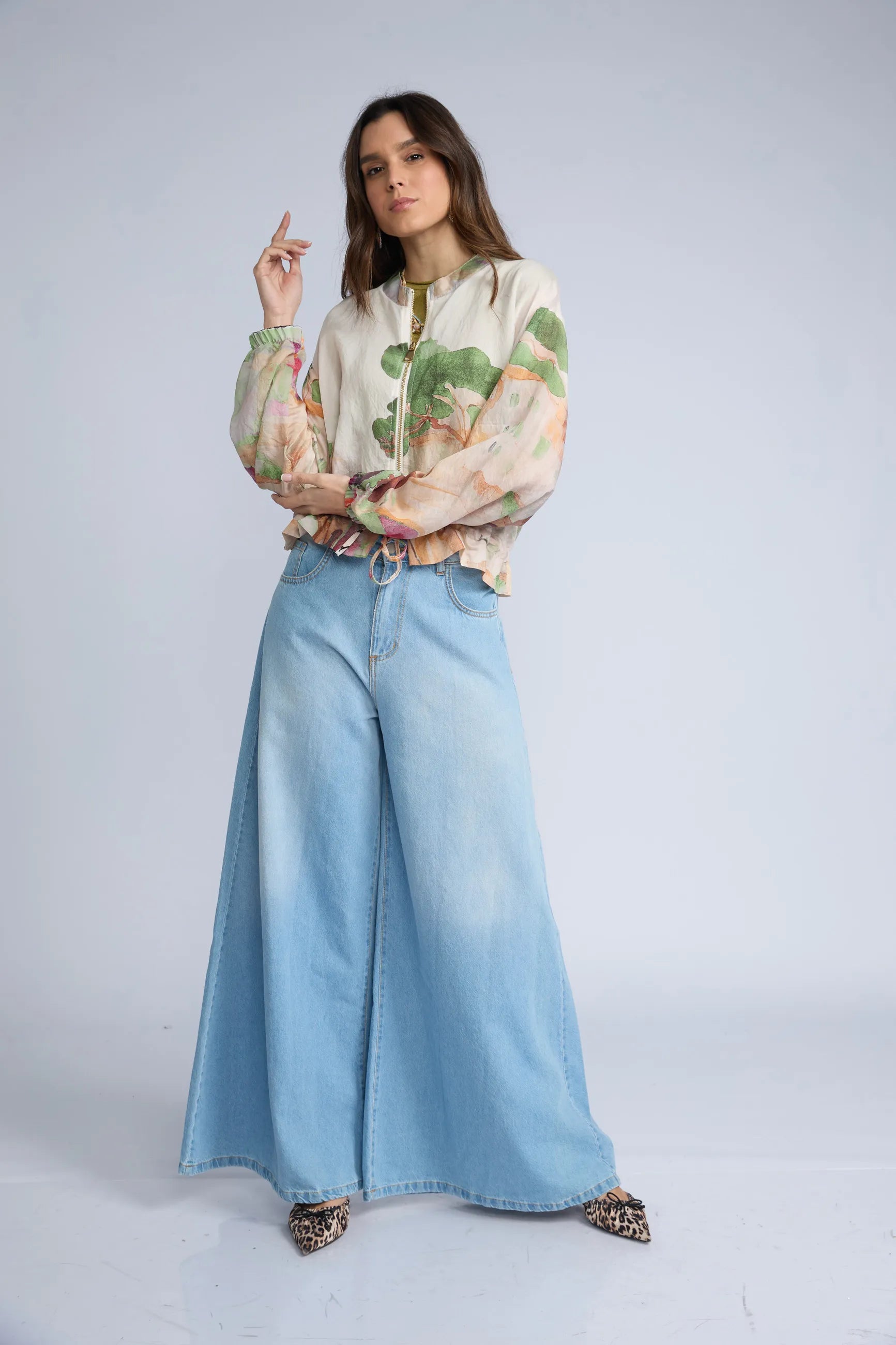 Bomber Transparente Estampada