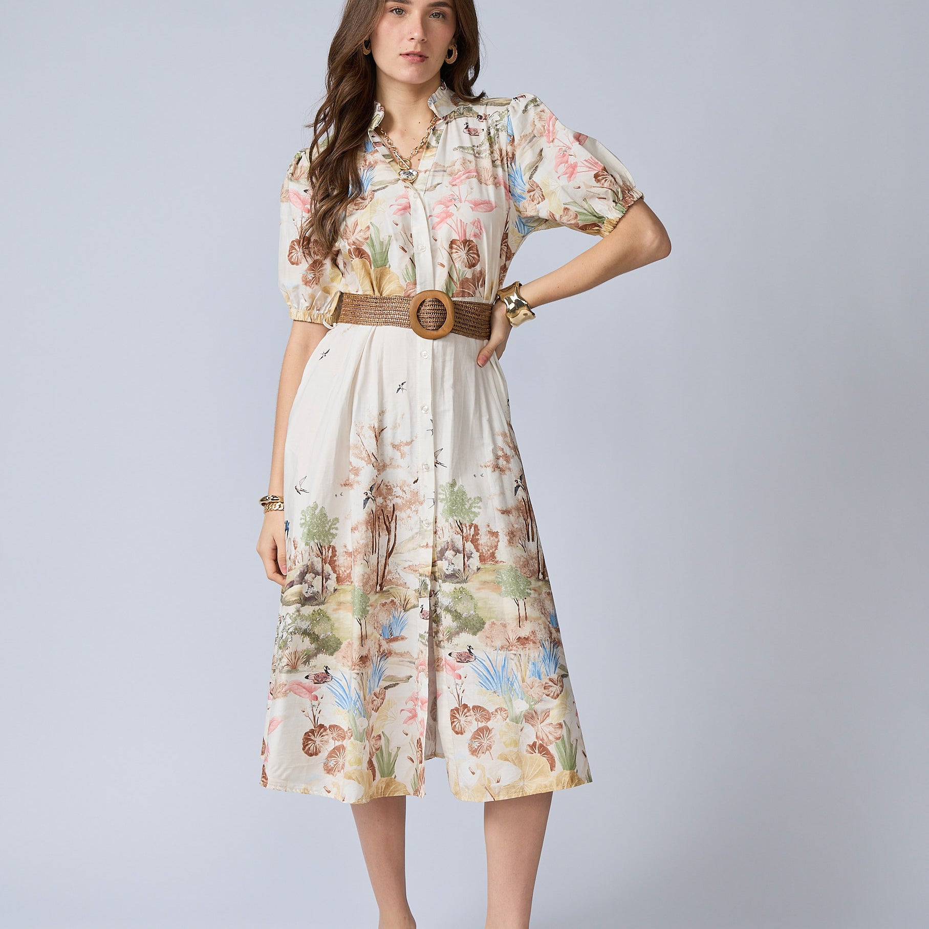 Camisero Cinturon Estampado