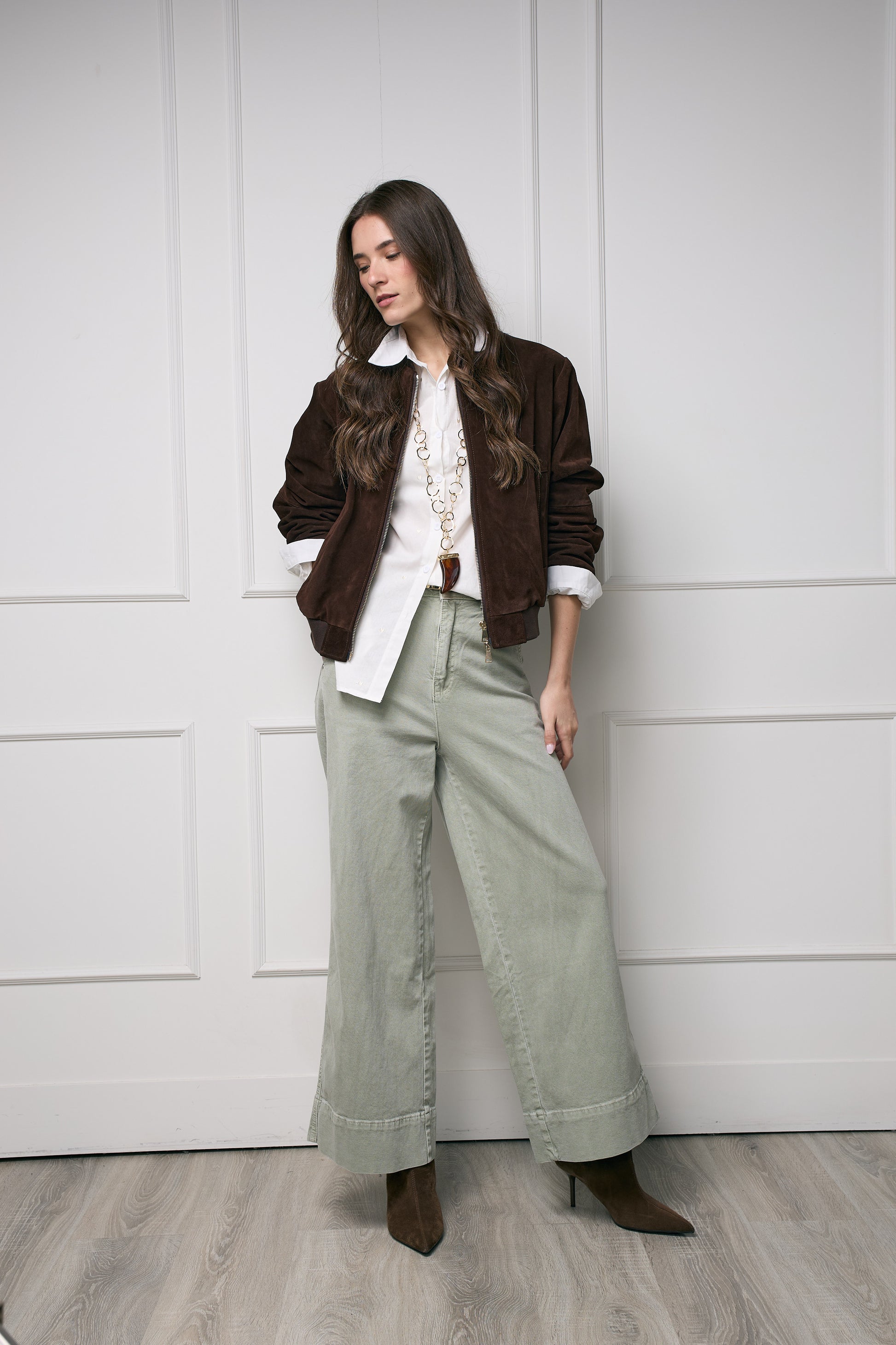 Casaca Bomber Gamuza