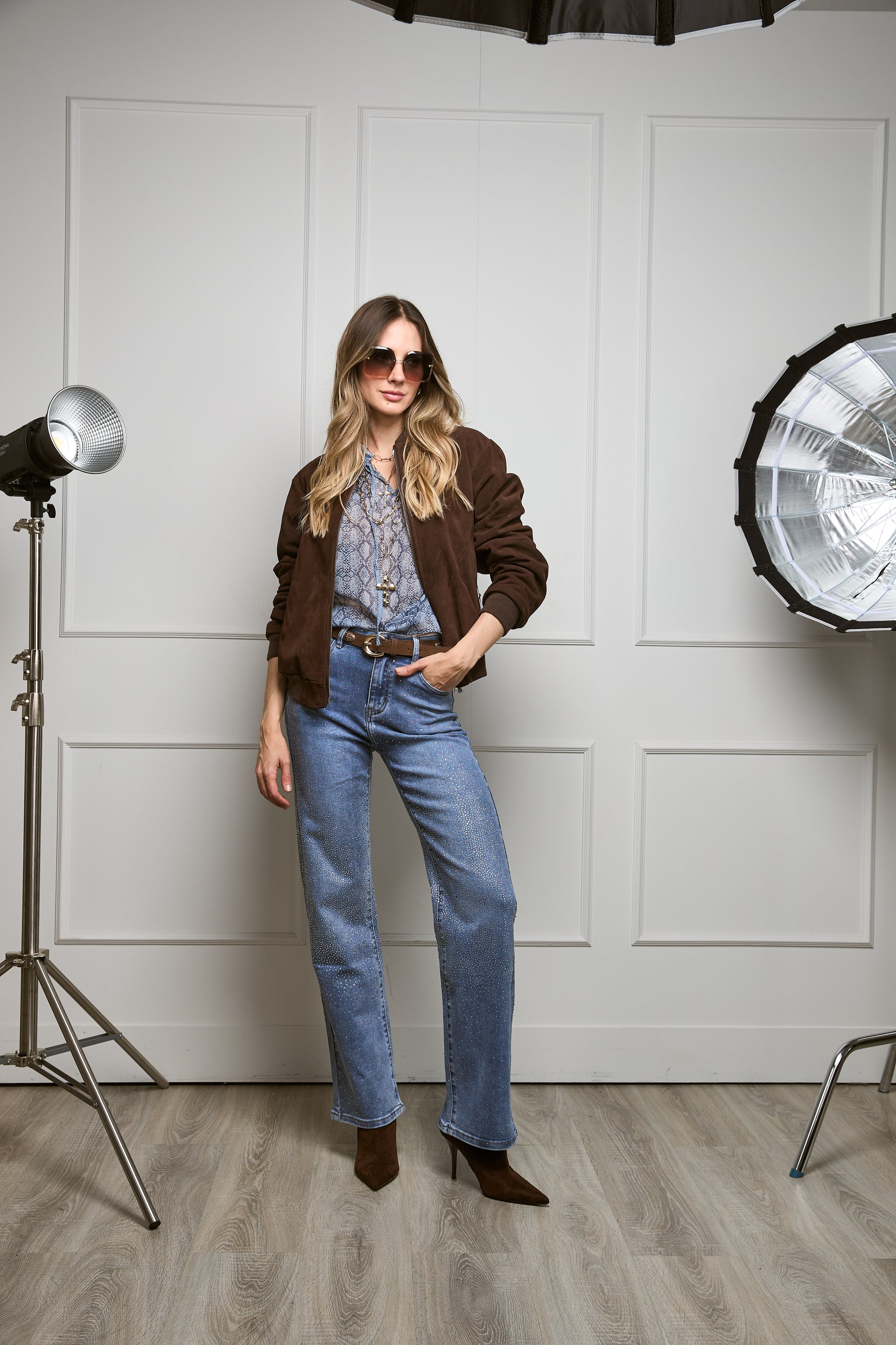 Casaca Bomber Gamuza