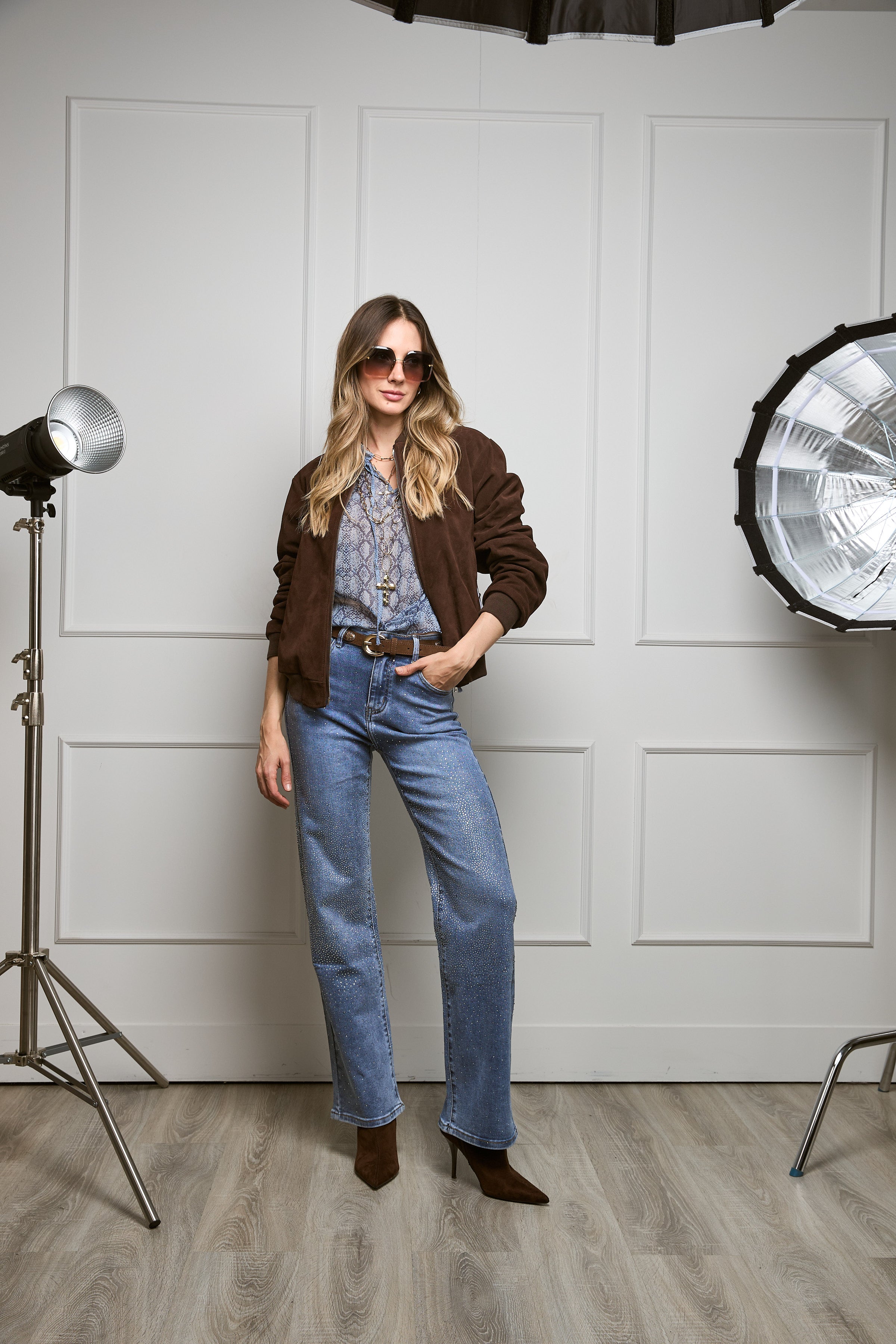 Casaca Bomber Gamuza