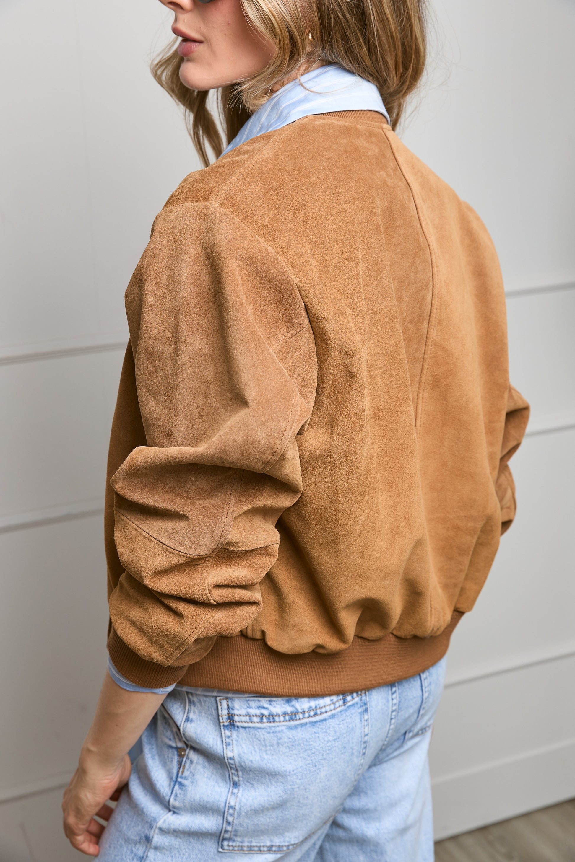 Casaca Bomber Gamuza