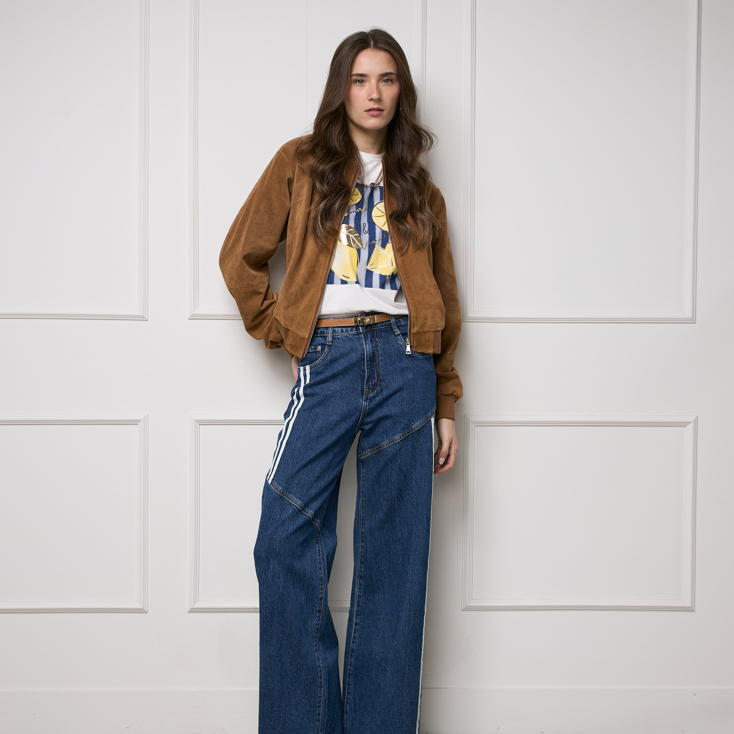 Casaca Bomber Gamuza