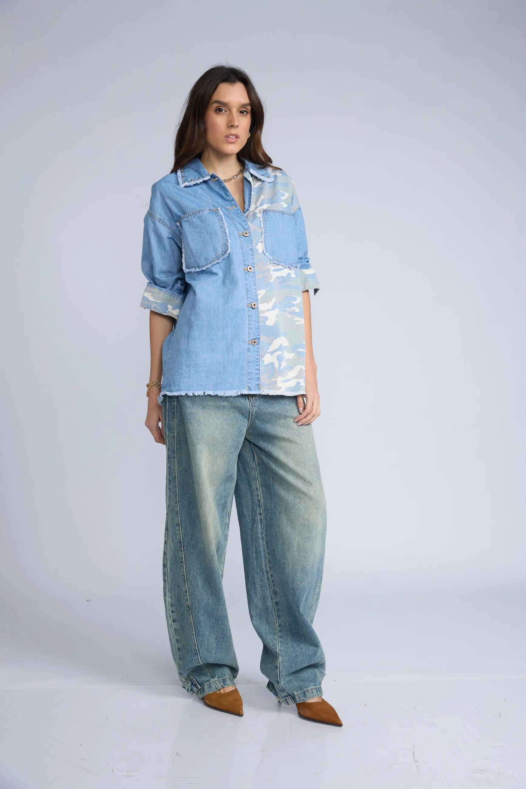 Casaca Denim Camuflada