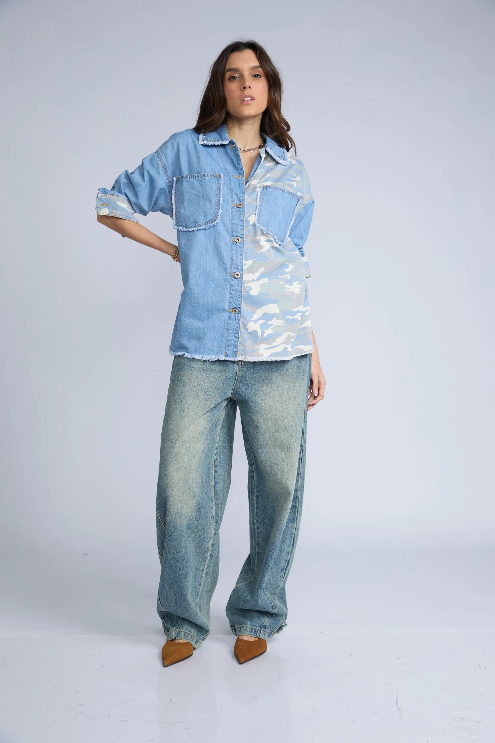 Casaca Denim Camuflada