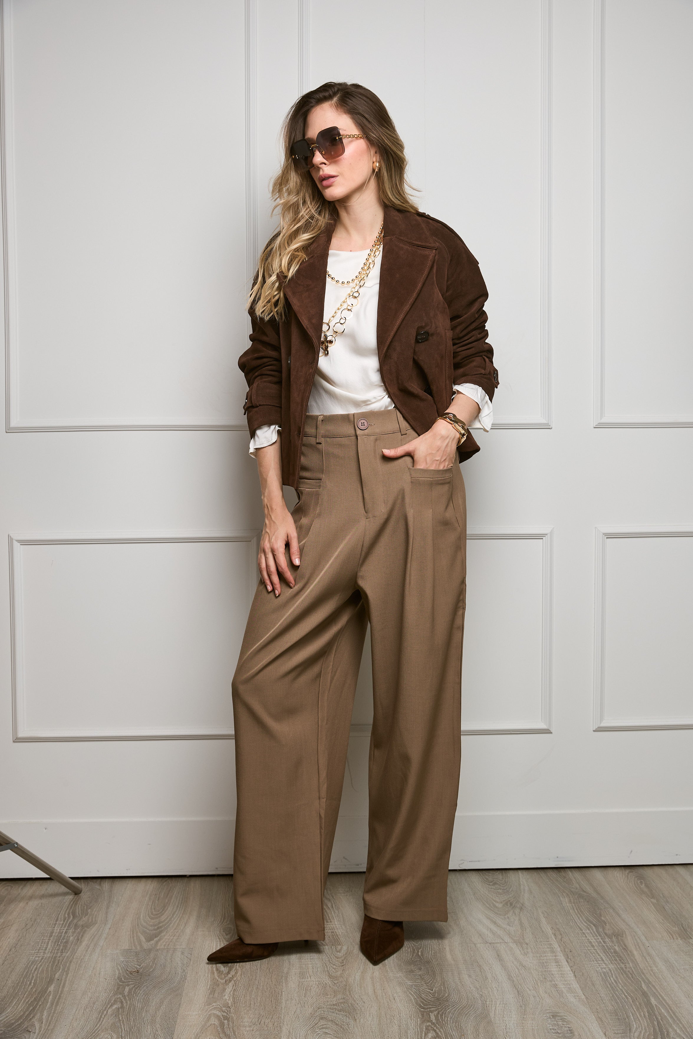Casaca Trench Gamuza