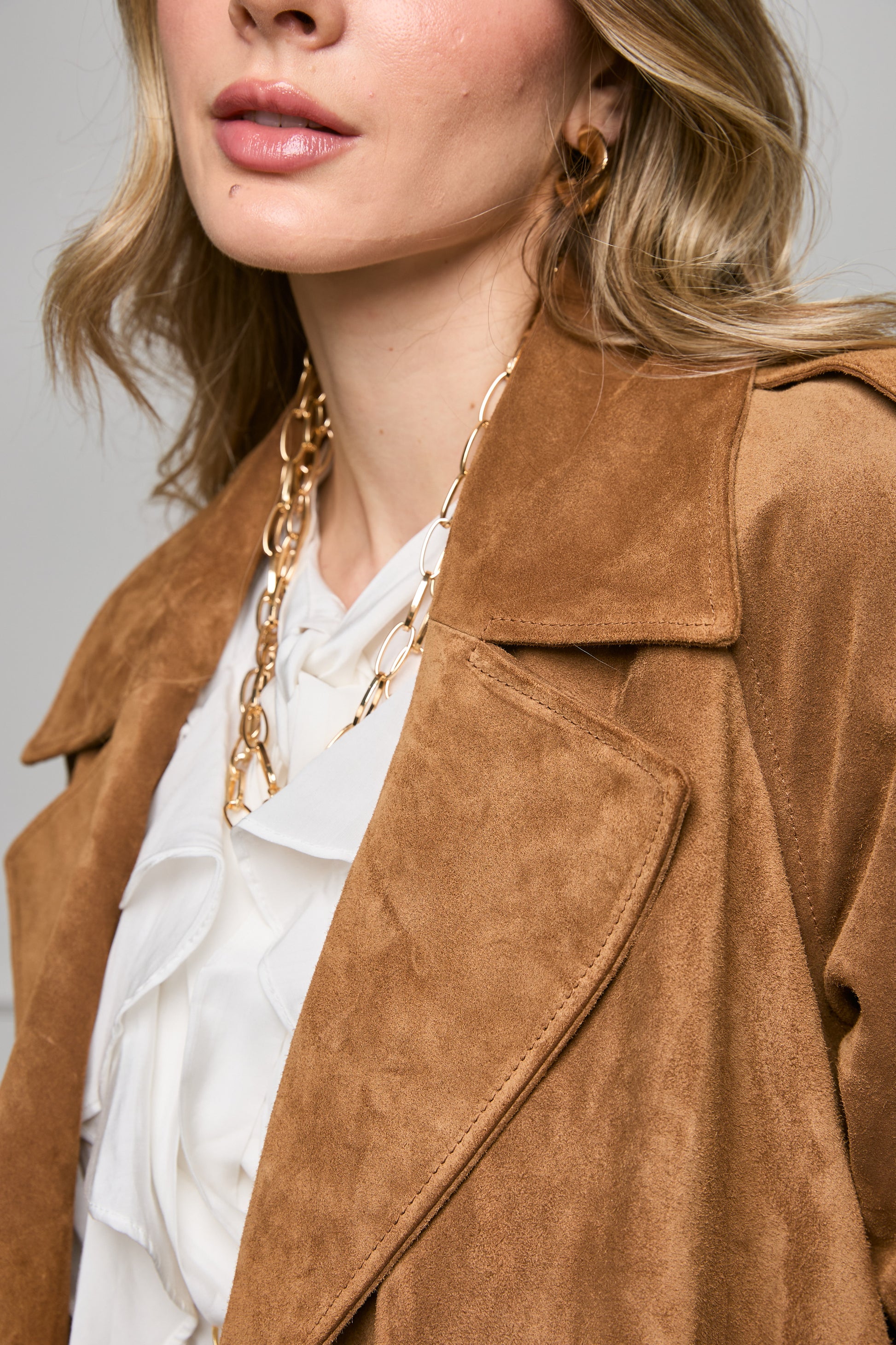 Casaca Trench Gamuza