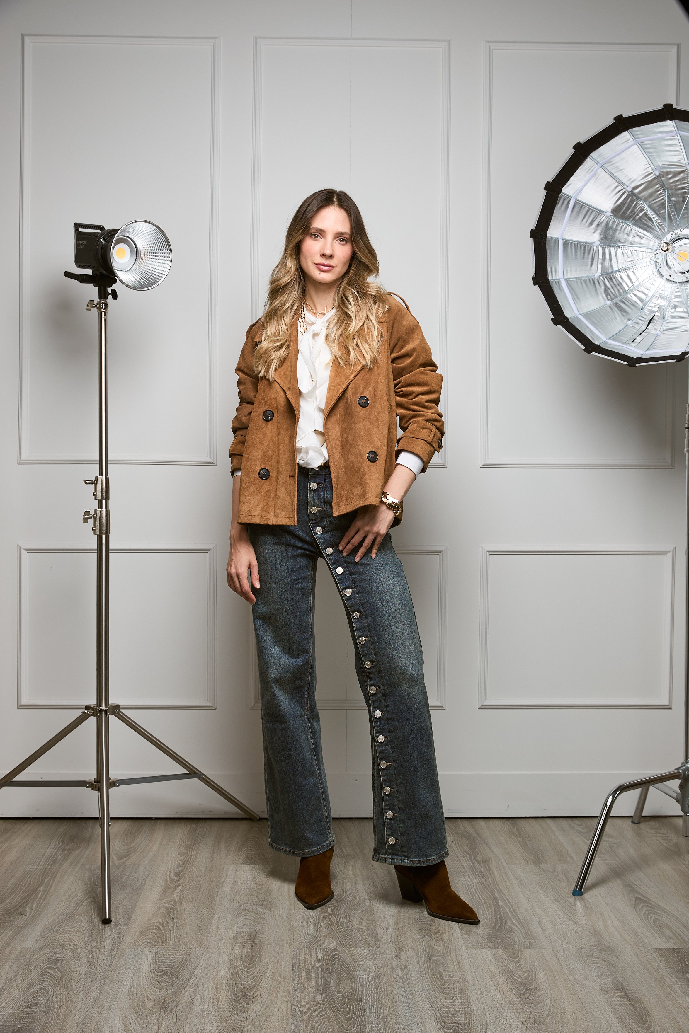 Casaca Trench Gamuza