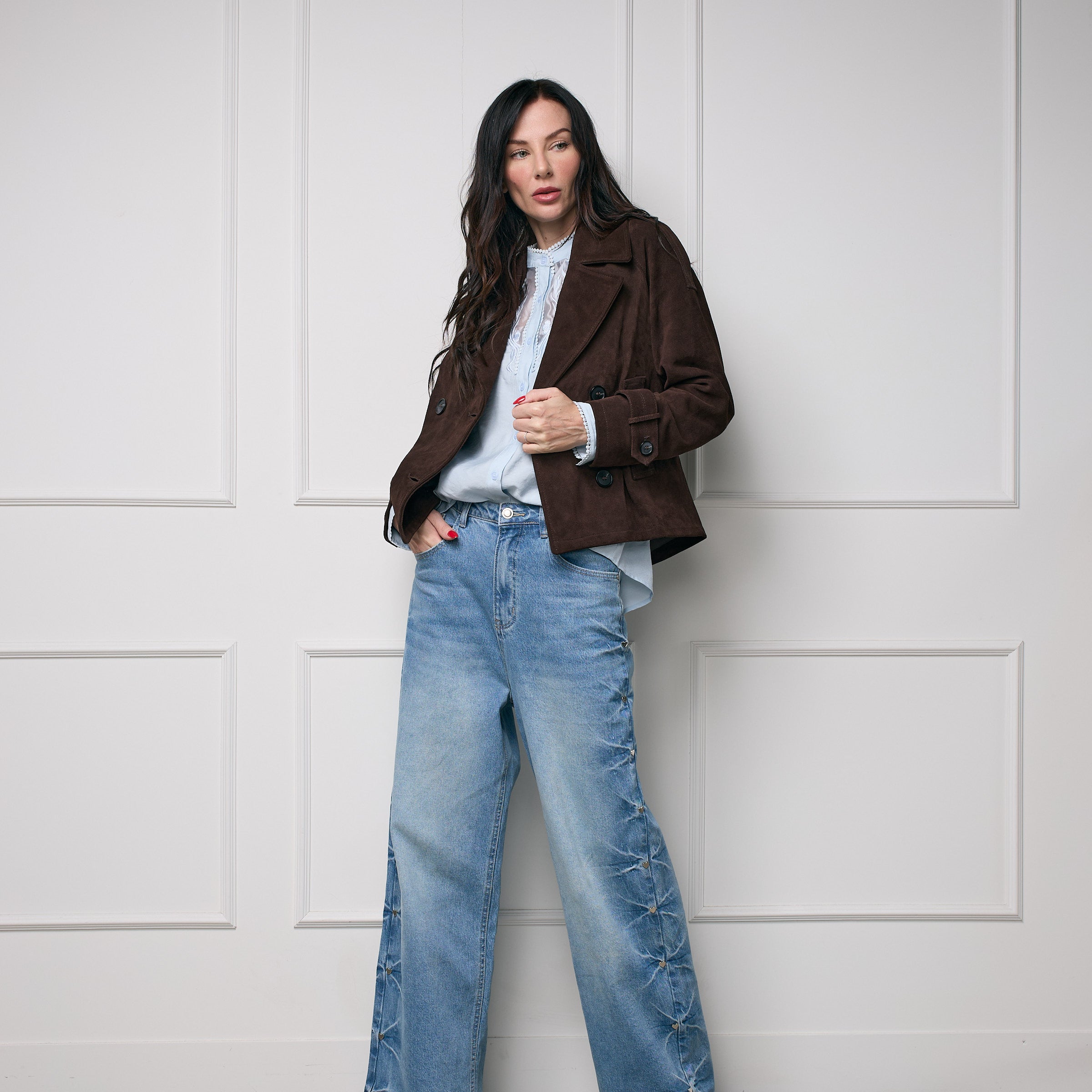 Casaca Trench Gamuza