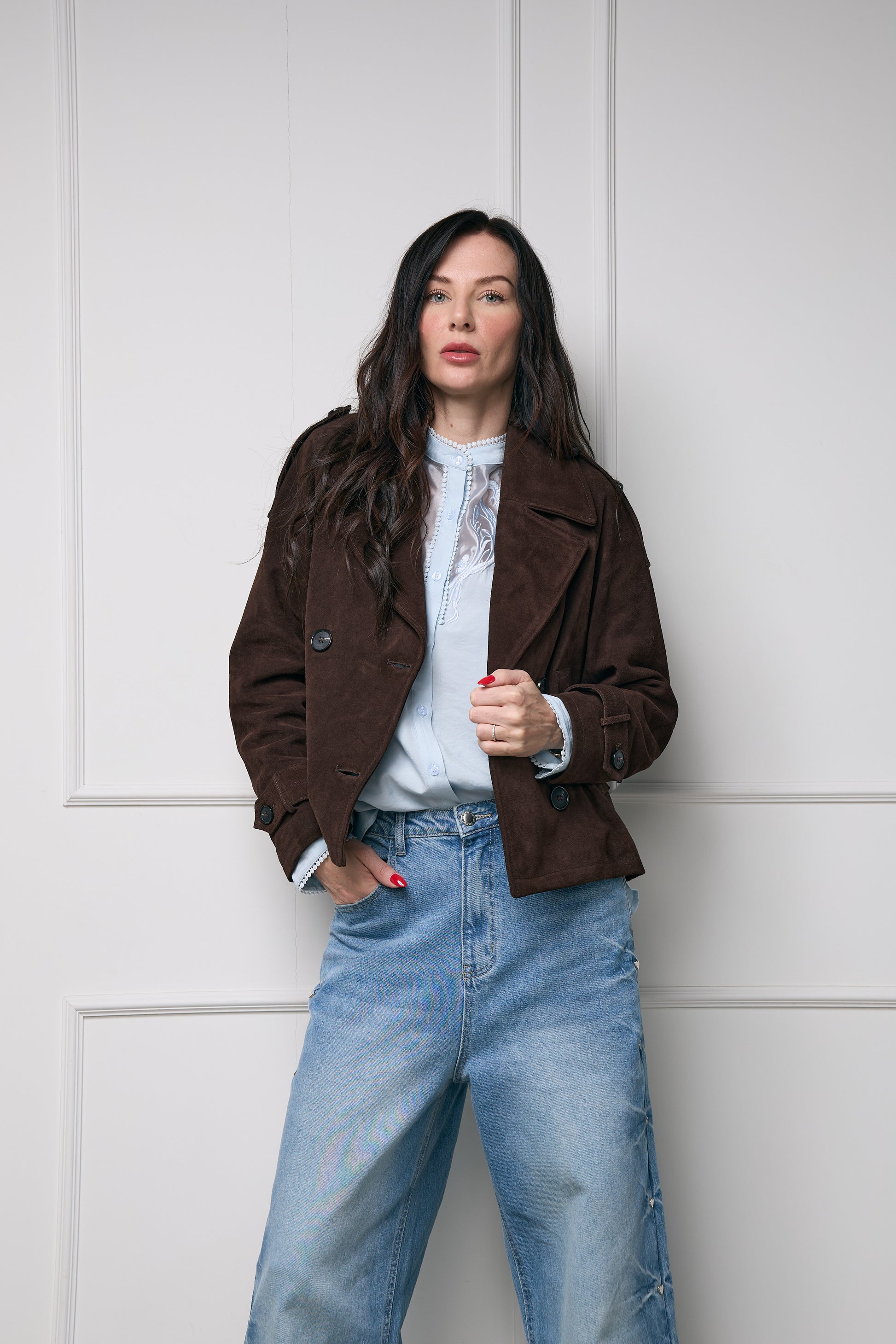 Casaca Trench Gamuza