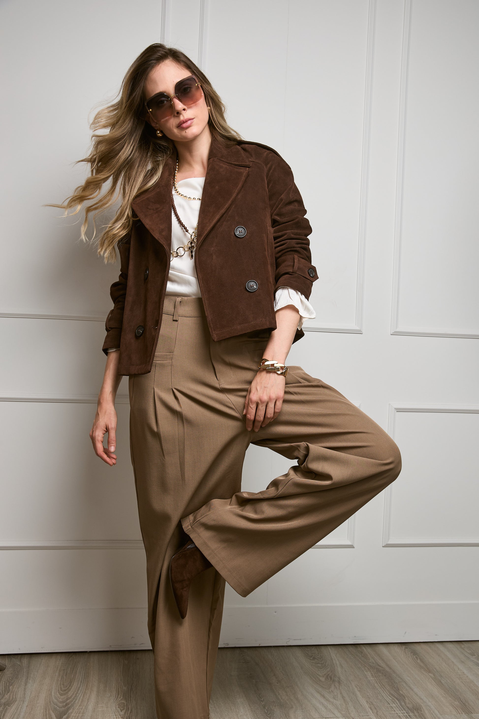 Casaca Trench Gamuza