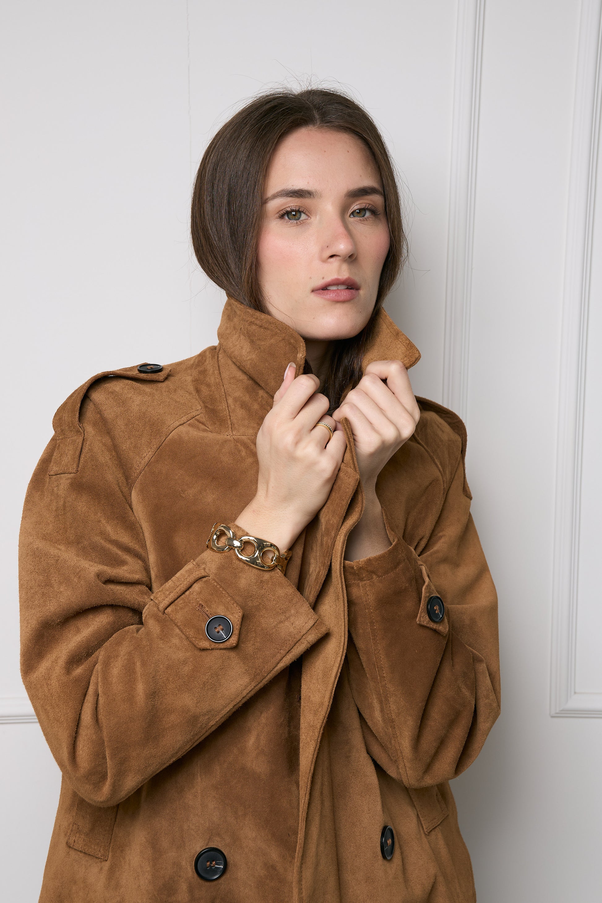 Casaca Trench Gamuza