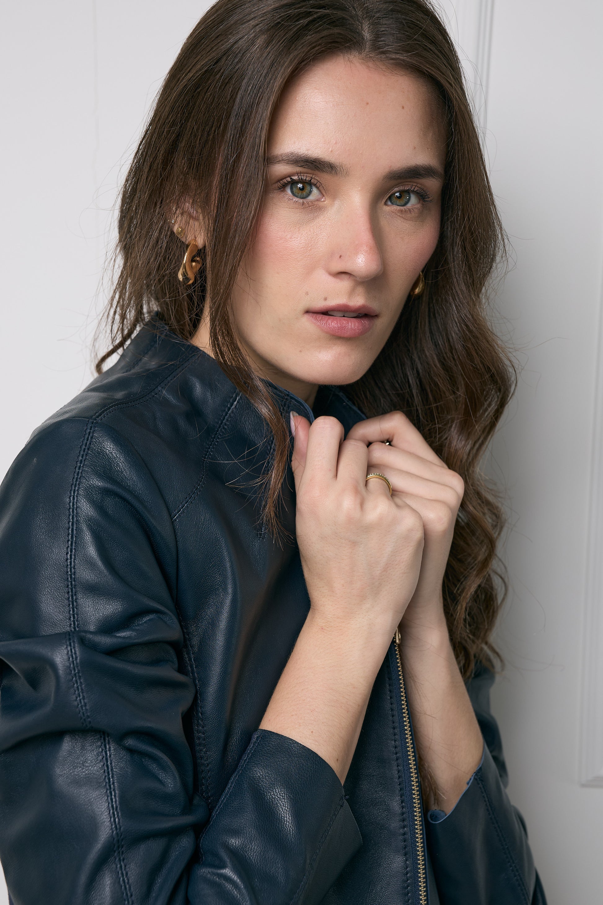 Casaca Cuero Cuello Neru