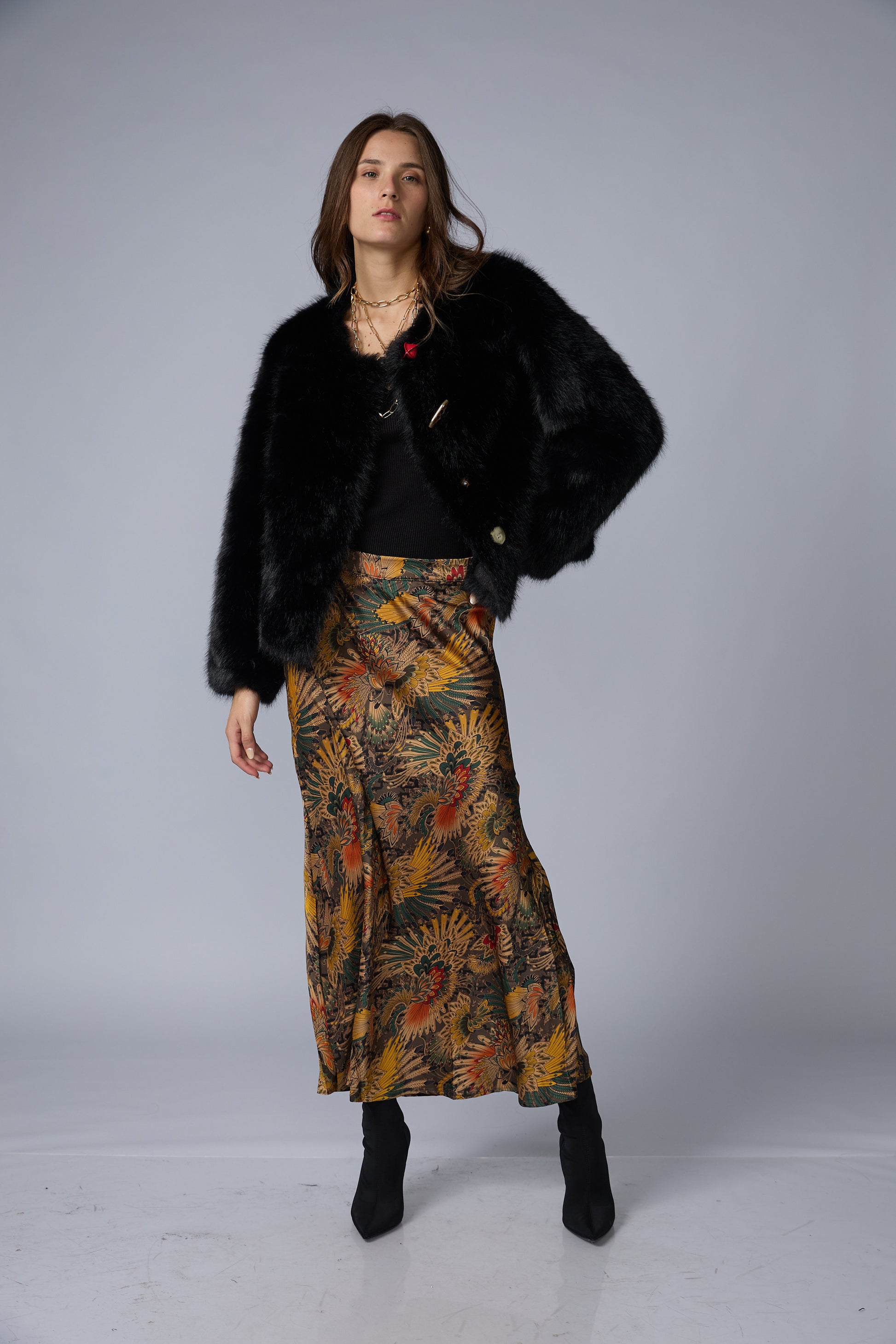 Casaca Fur Botones Desigual