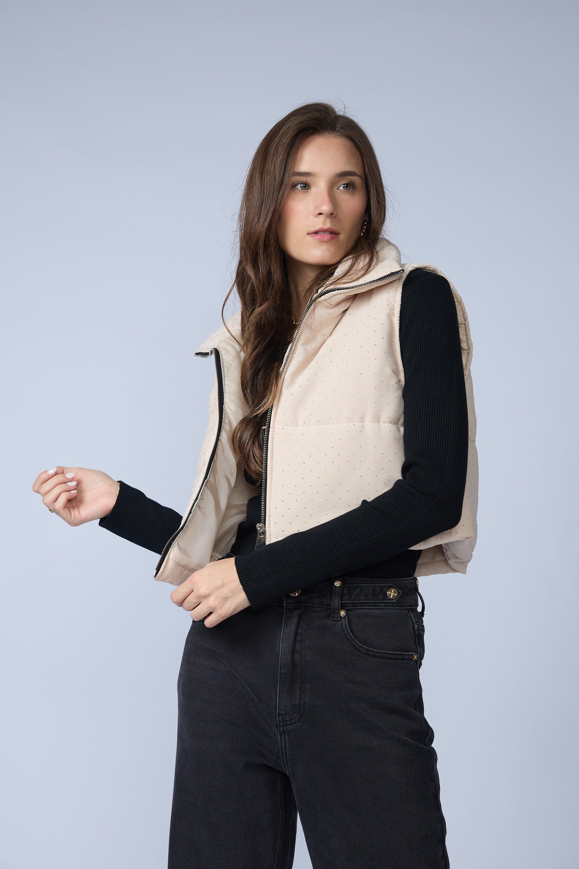 Chaleco Puffer Brillos
