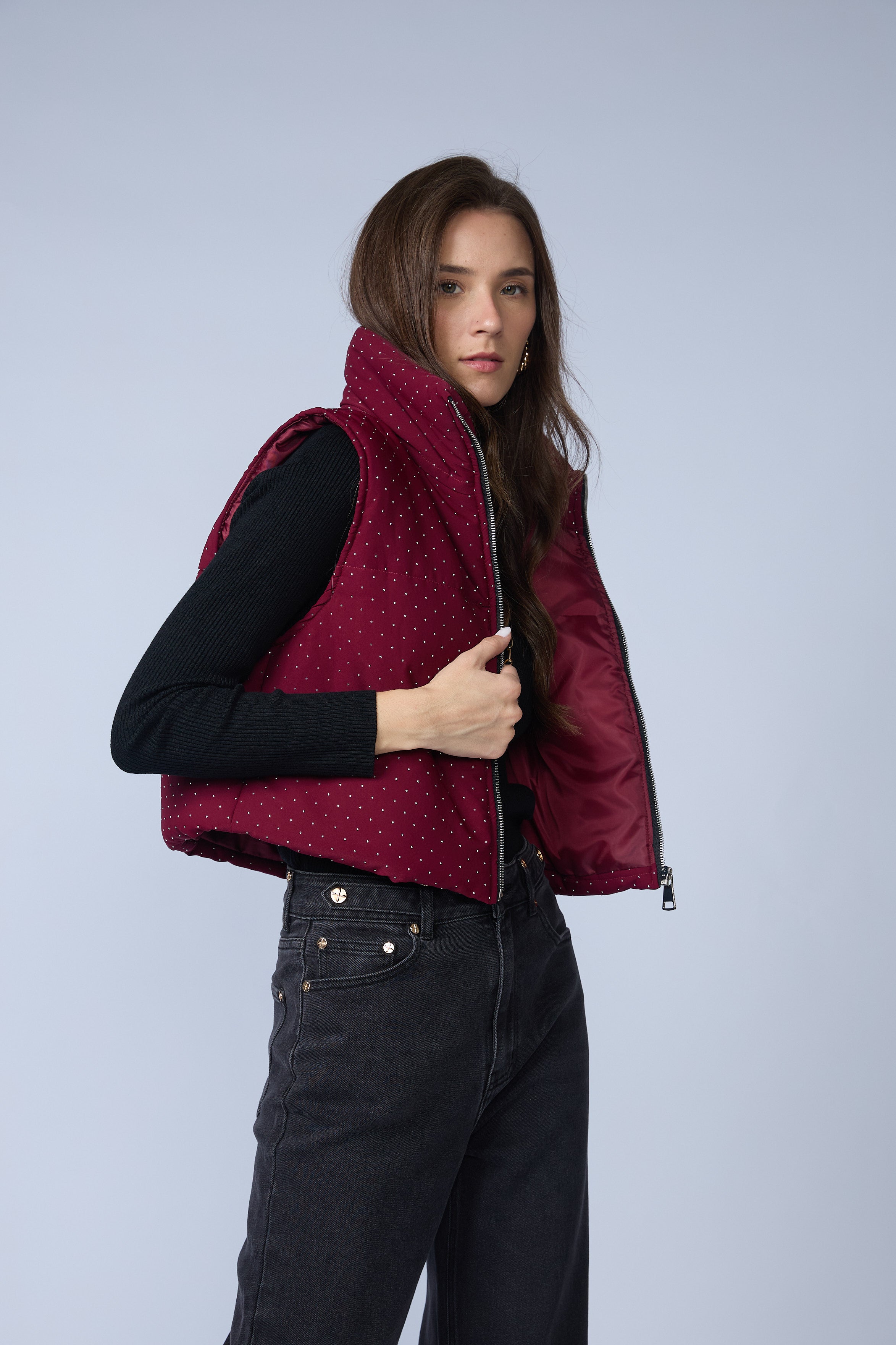 Chaleco Puffer Brillos