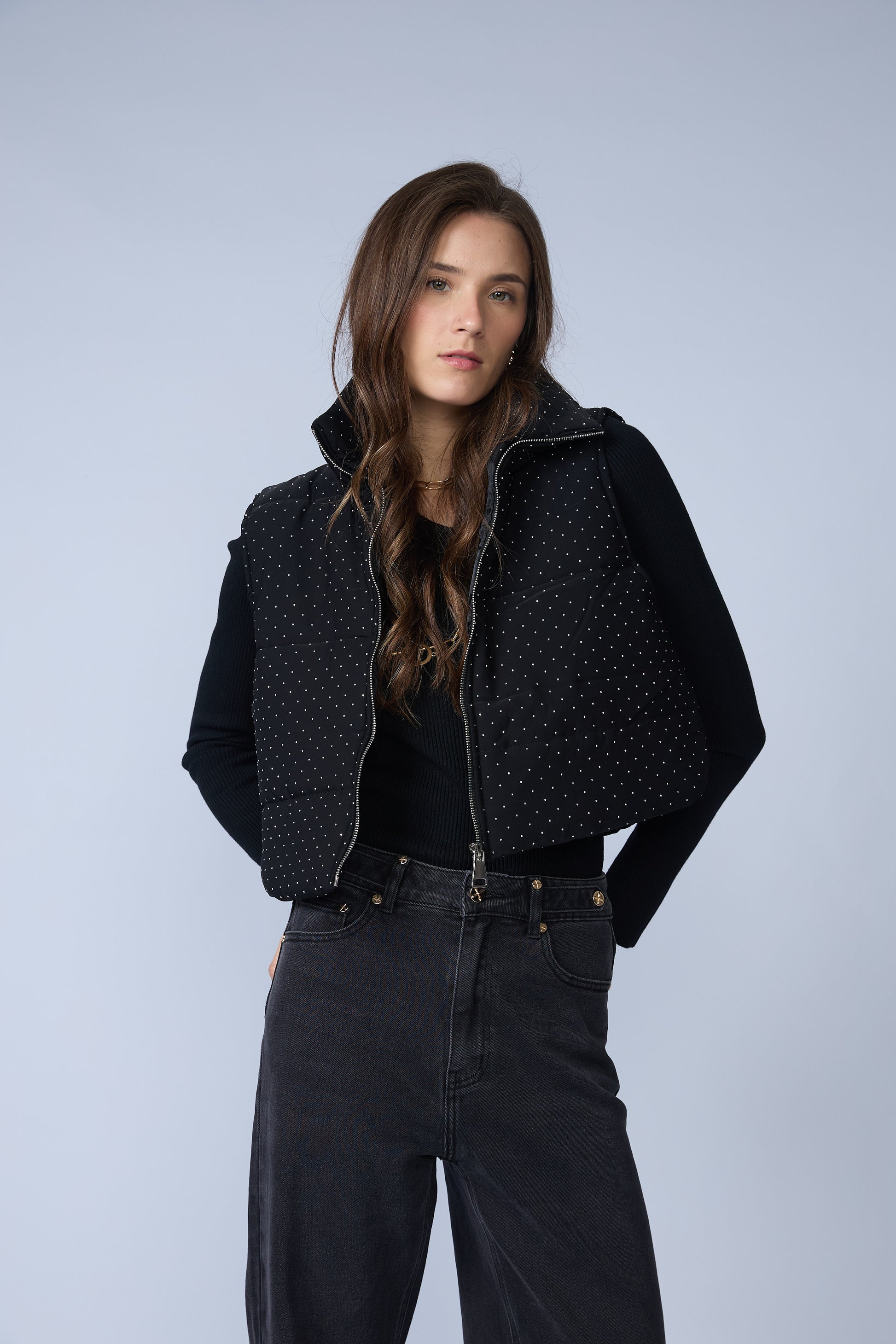 Chaleco Puffer Brillos