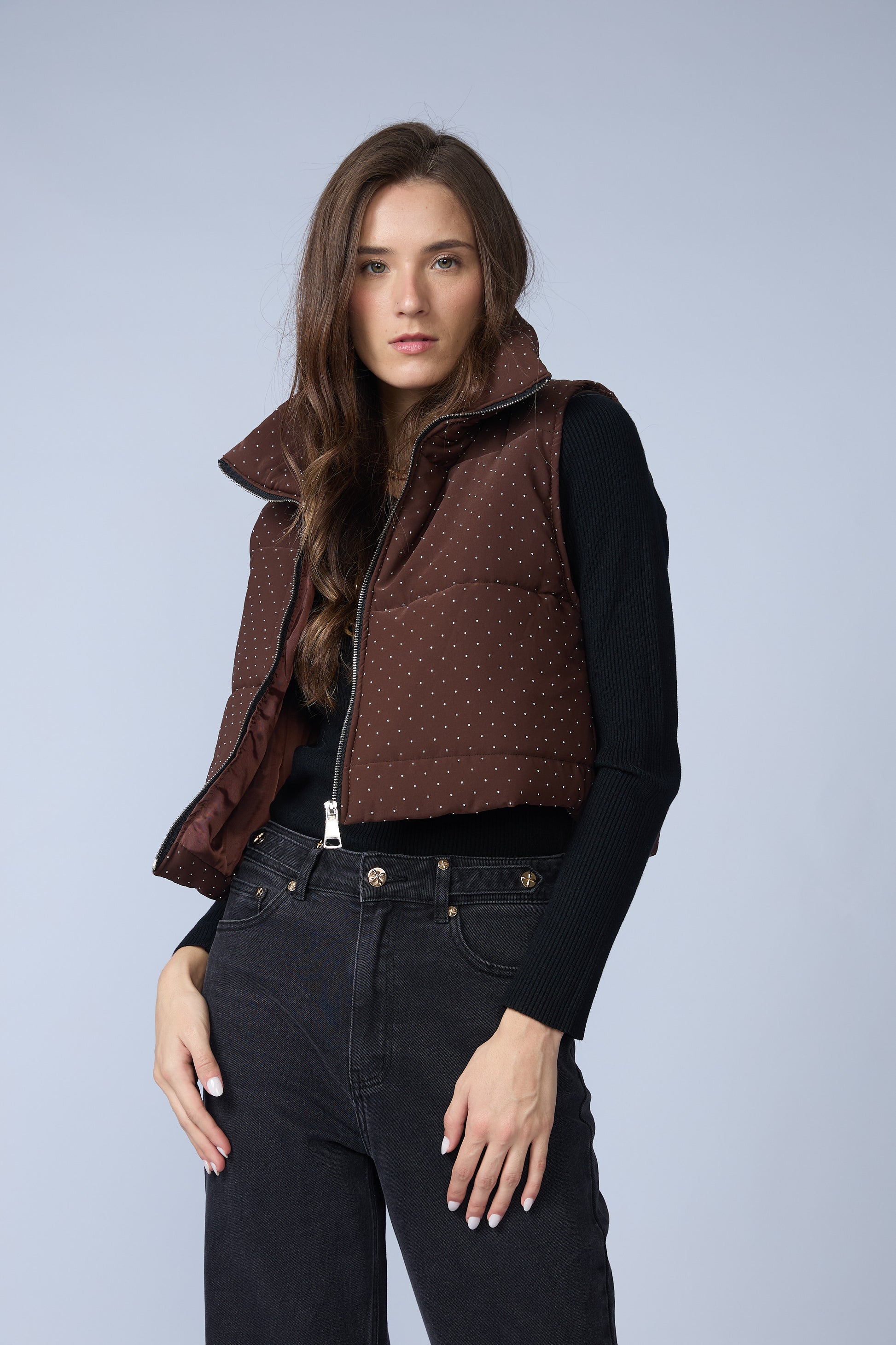 Chaleco Puffer Brillos