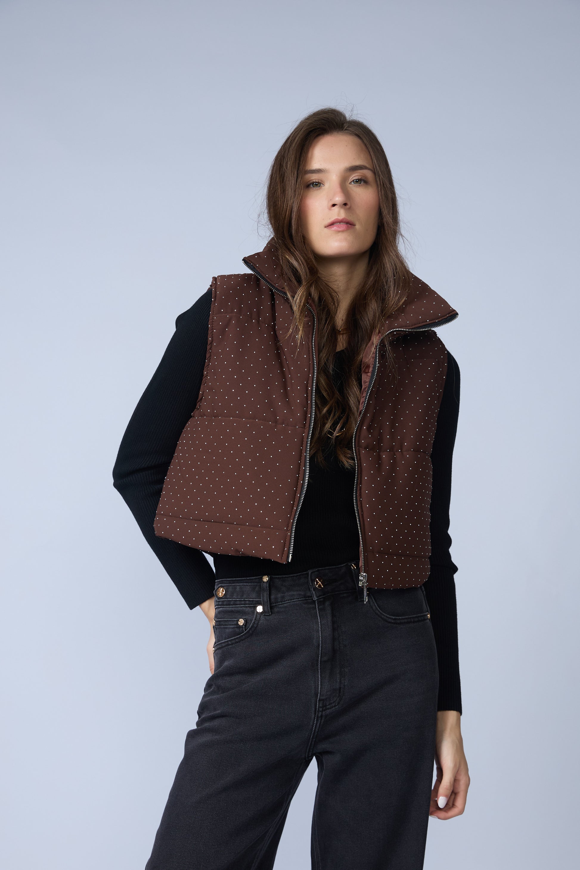 Chaleco Puffer Brillos