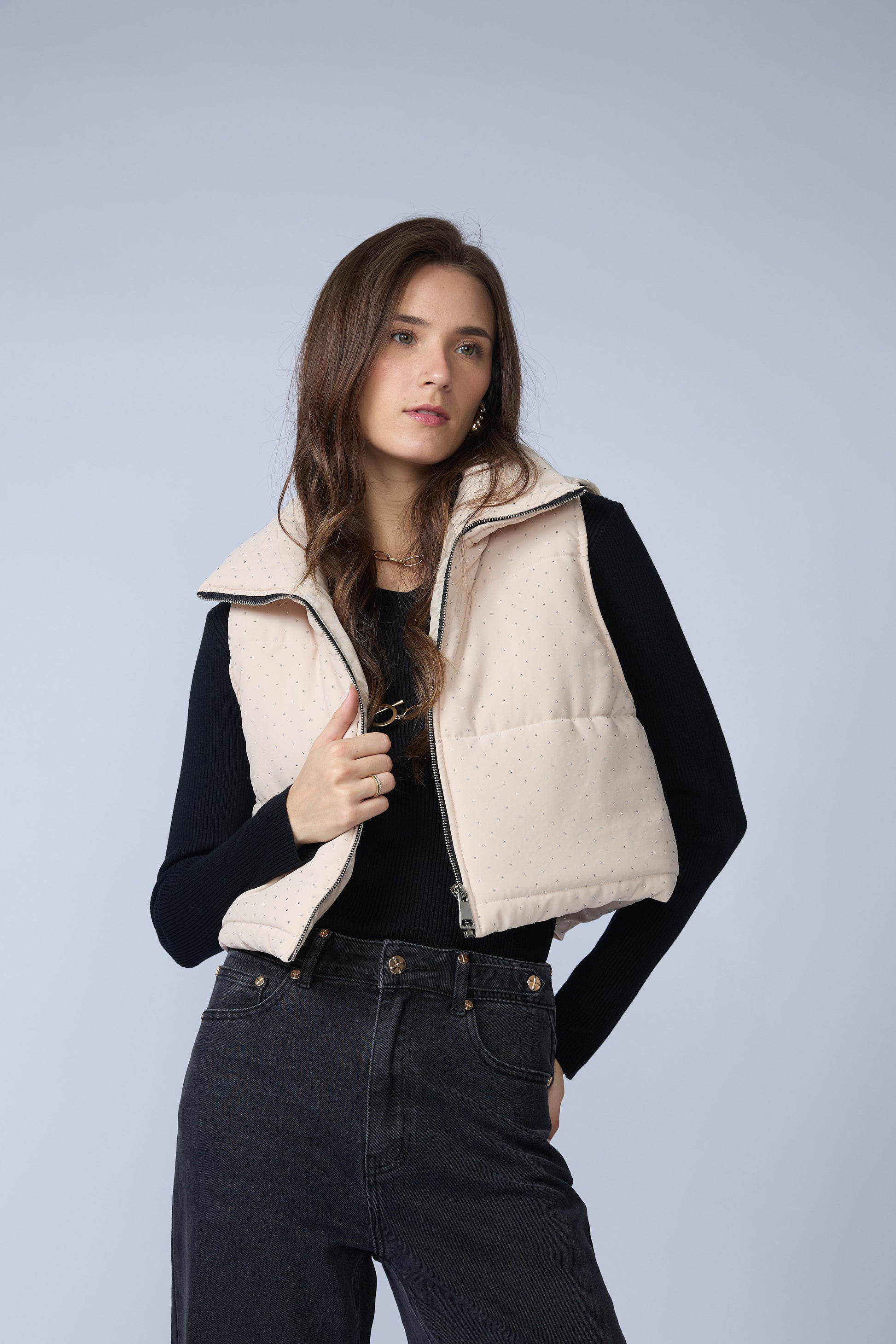 Chaleco Puffer Brillos
