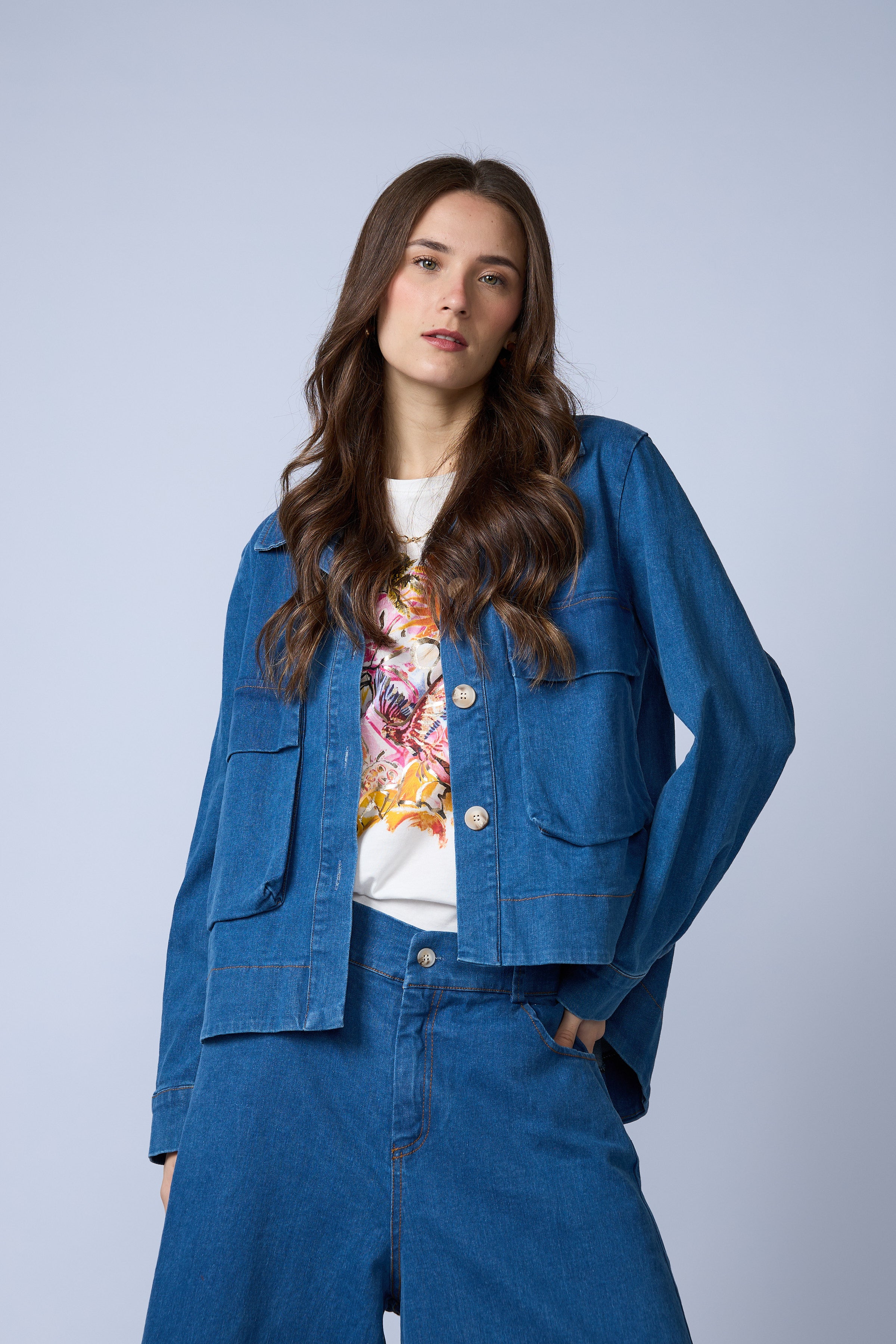 Chaqueta Denim Cargo