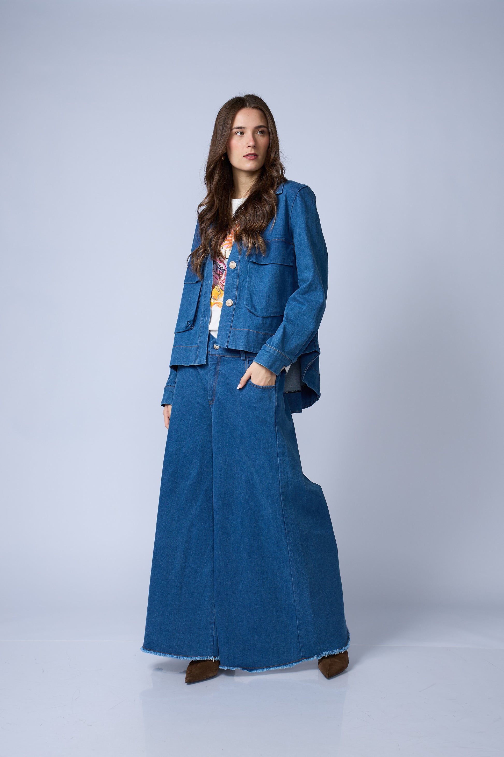 Palazzo Denim Basta Desflecada