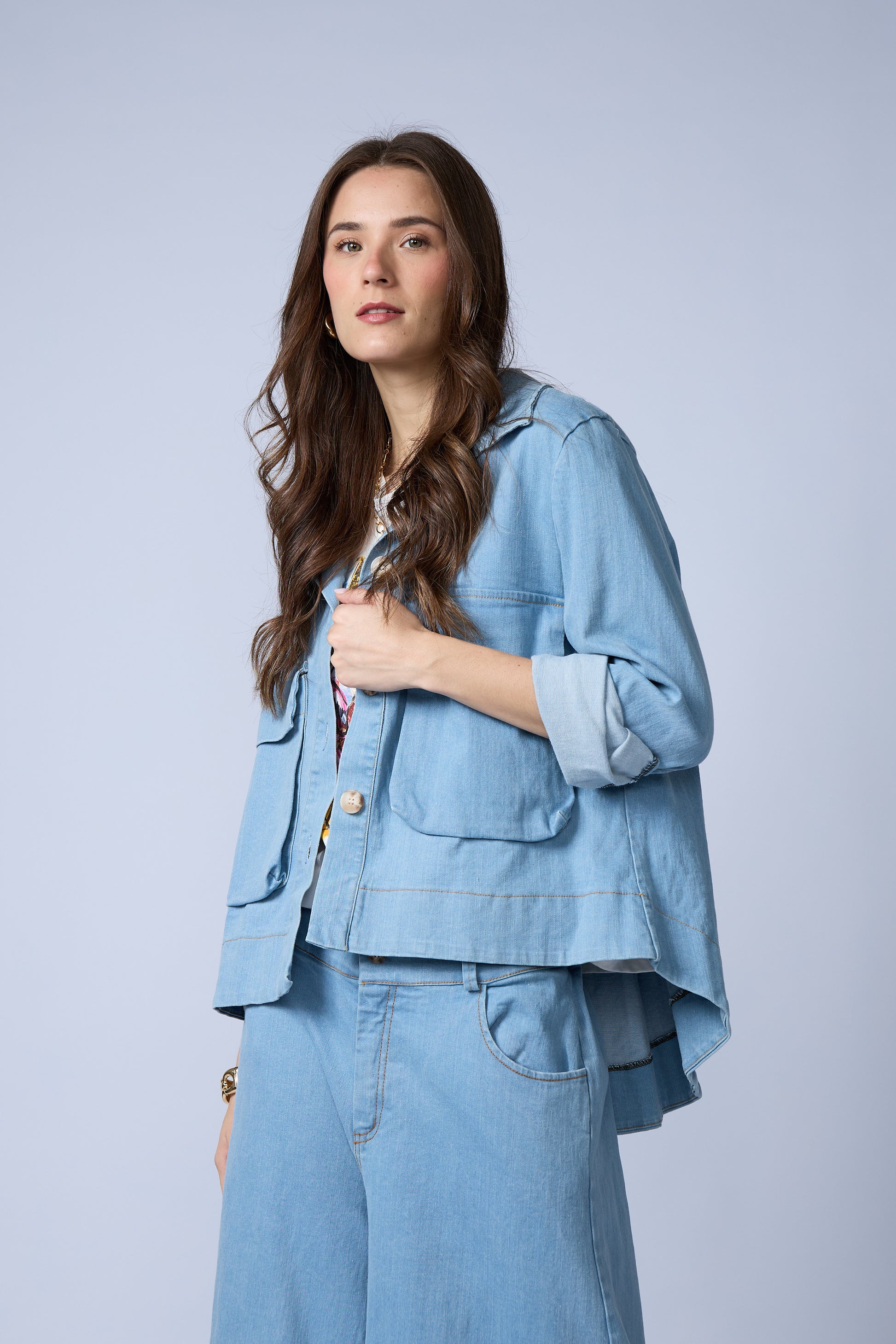 Chaqueta Denim Cargo