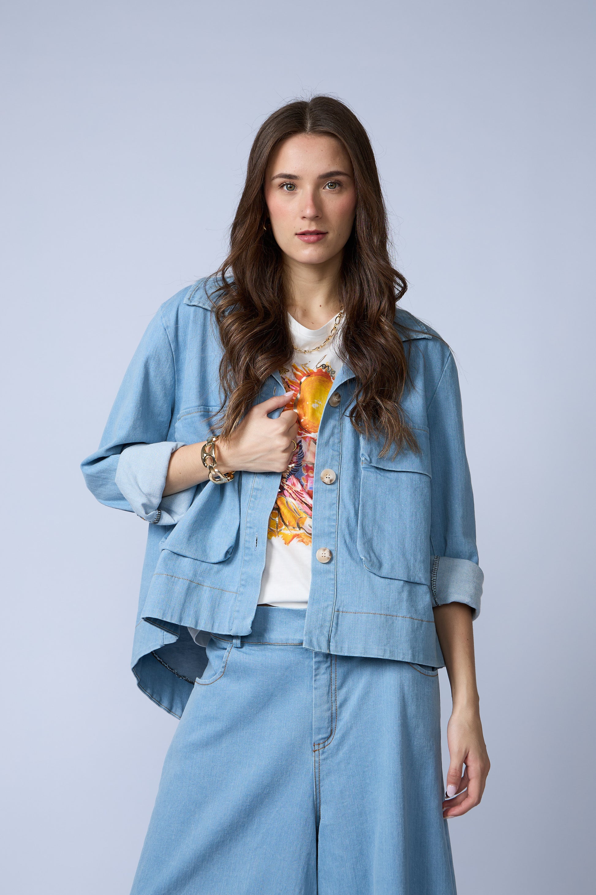 Chaqueta Denim Cargo