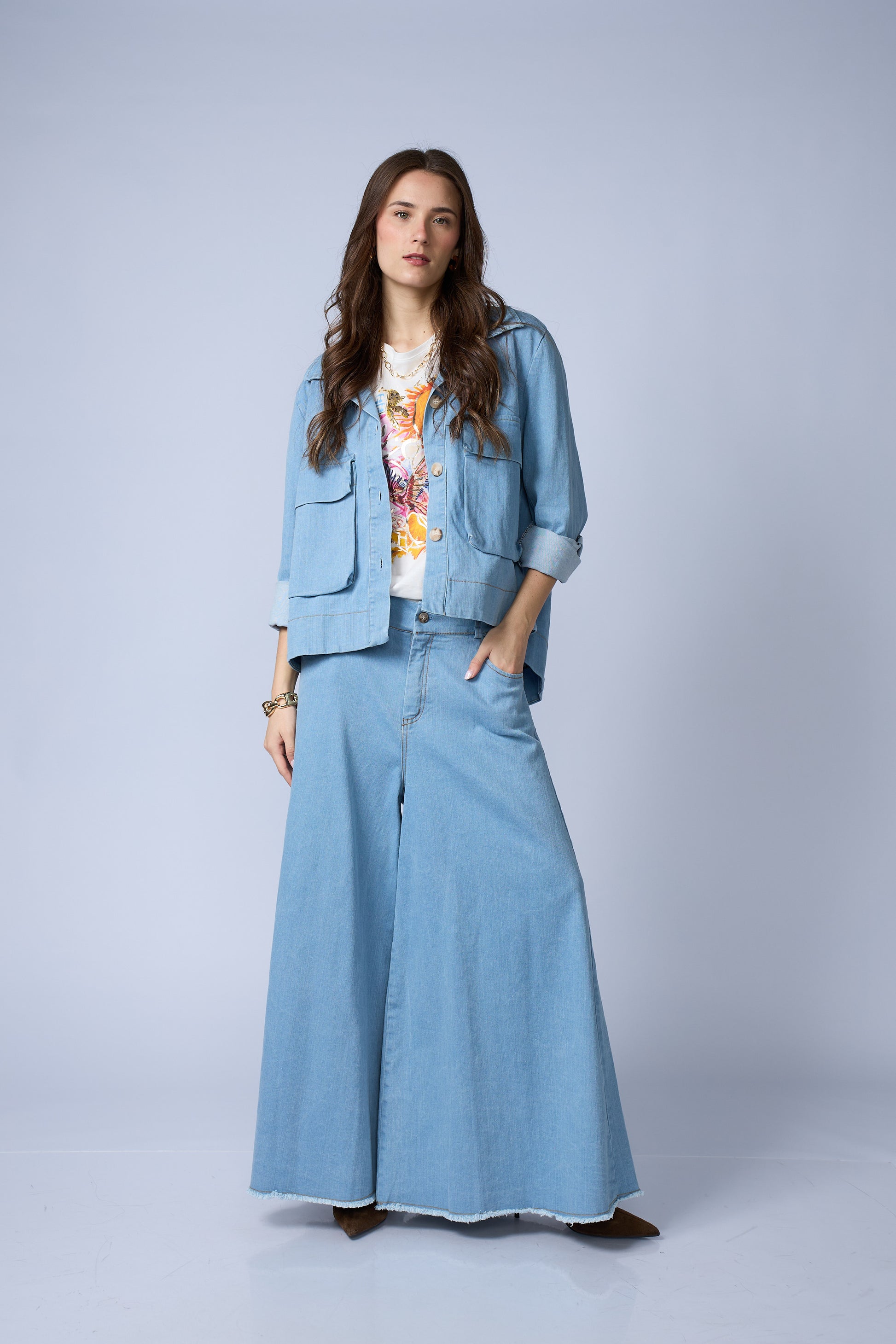 Chaqueta Denim Cargo