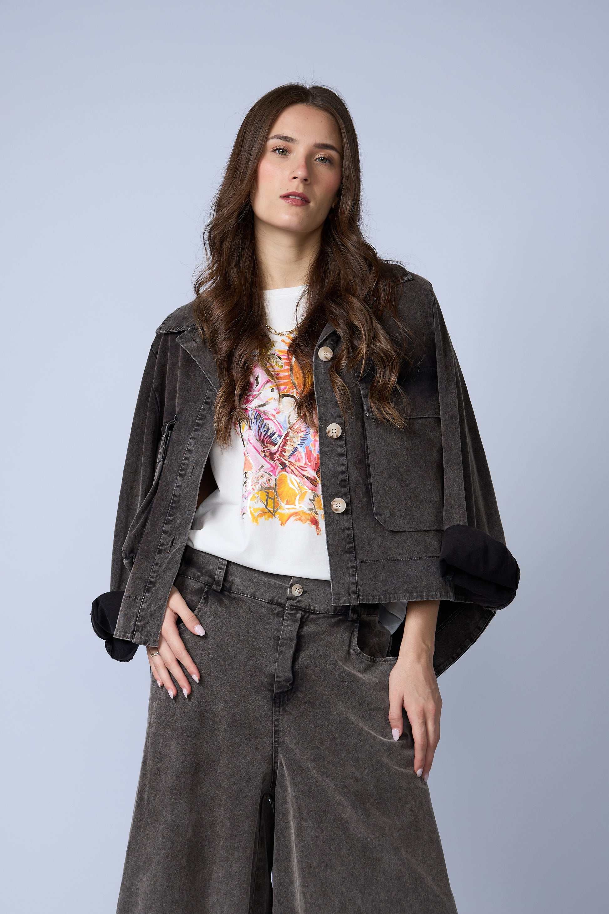 Chaqueta Denim Cargo