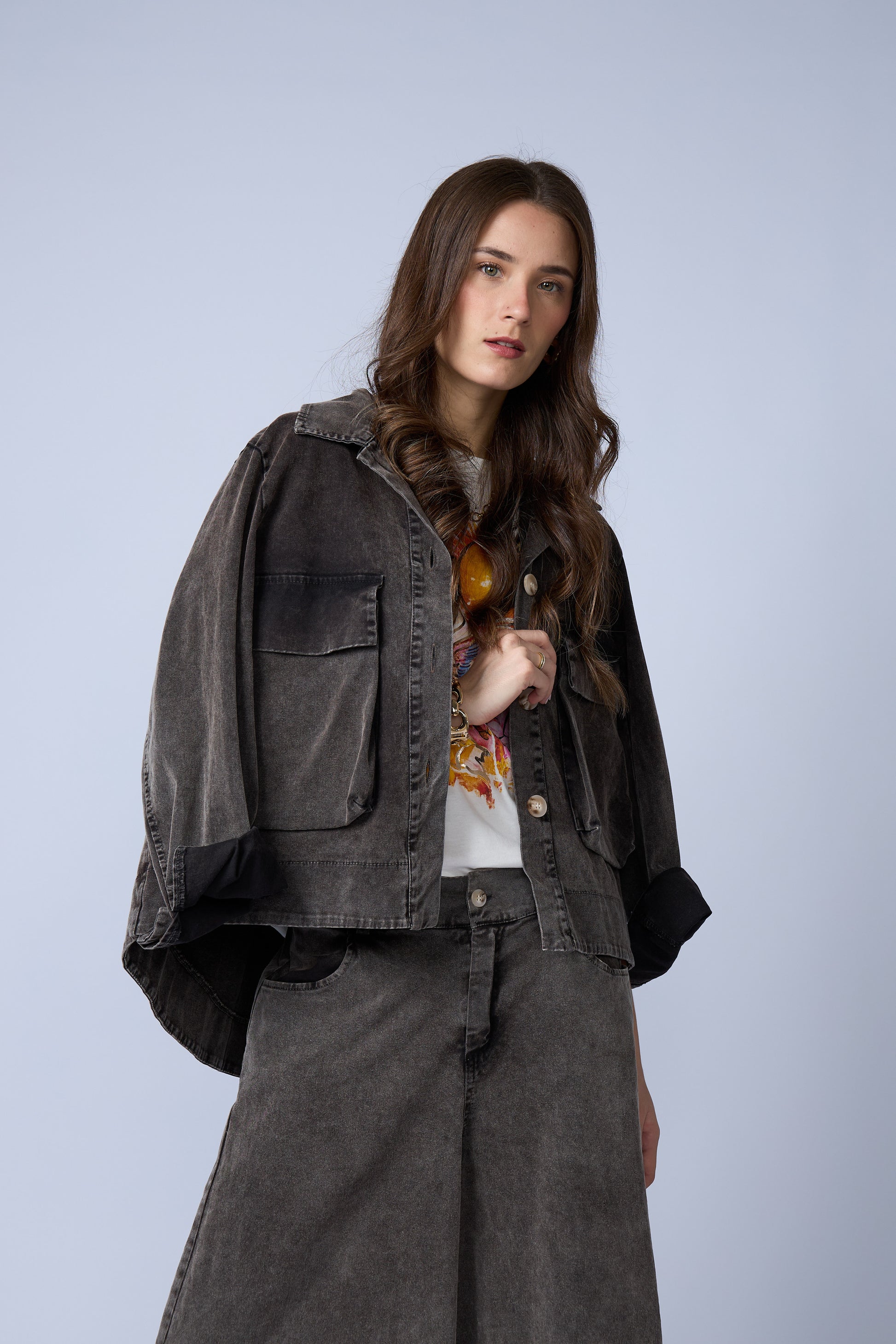 Chaqueta Denim Cargo